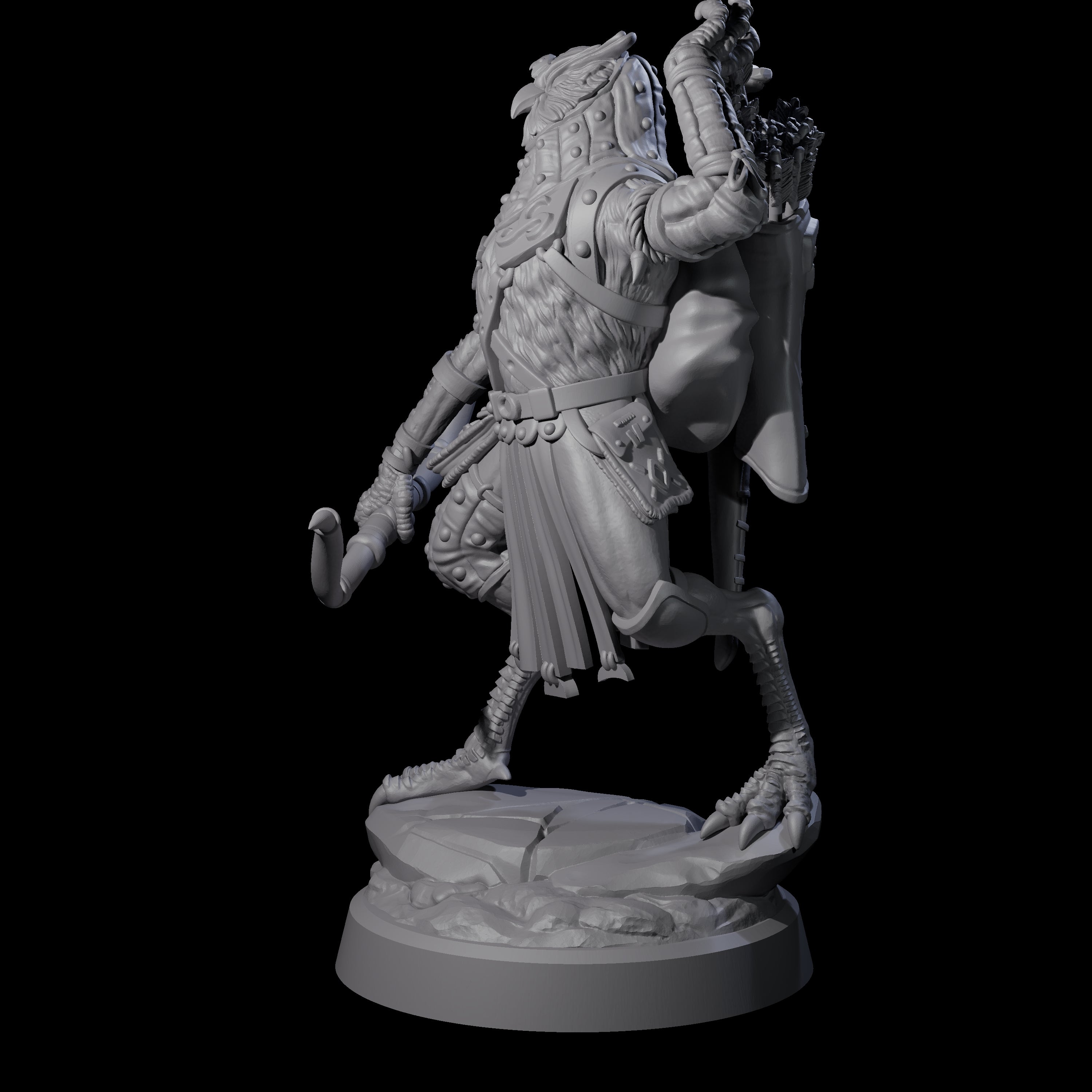 Arrow Pulling Owl Aarakocra Archer Miniature for Dungeons and Dragons, Pathfinder or other TTRPGs