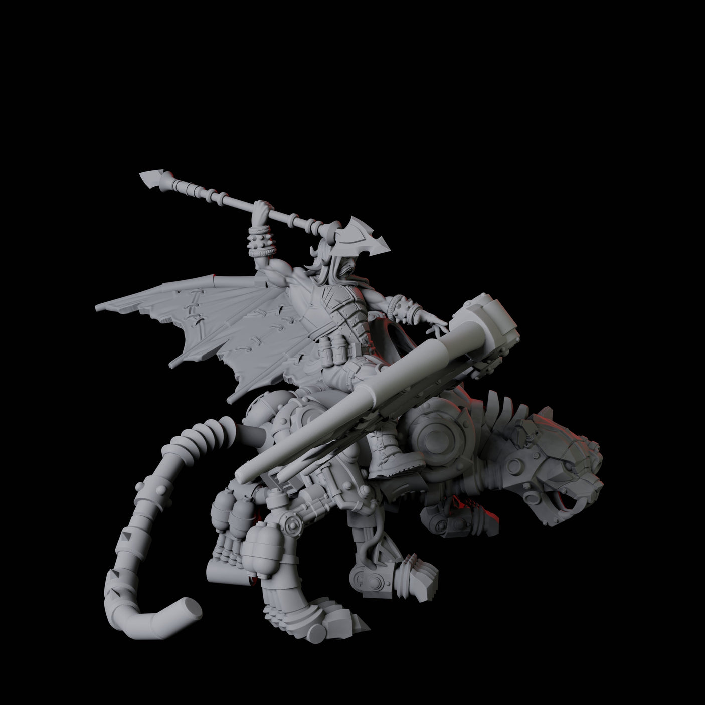 Artificer Flying Big Cat Miniature for Dungeons and Dragons, Pathfinder or other TTRPGs