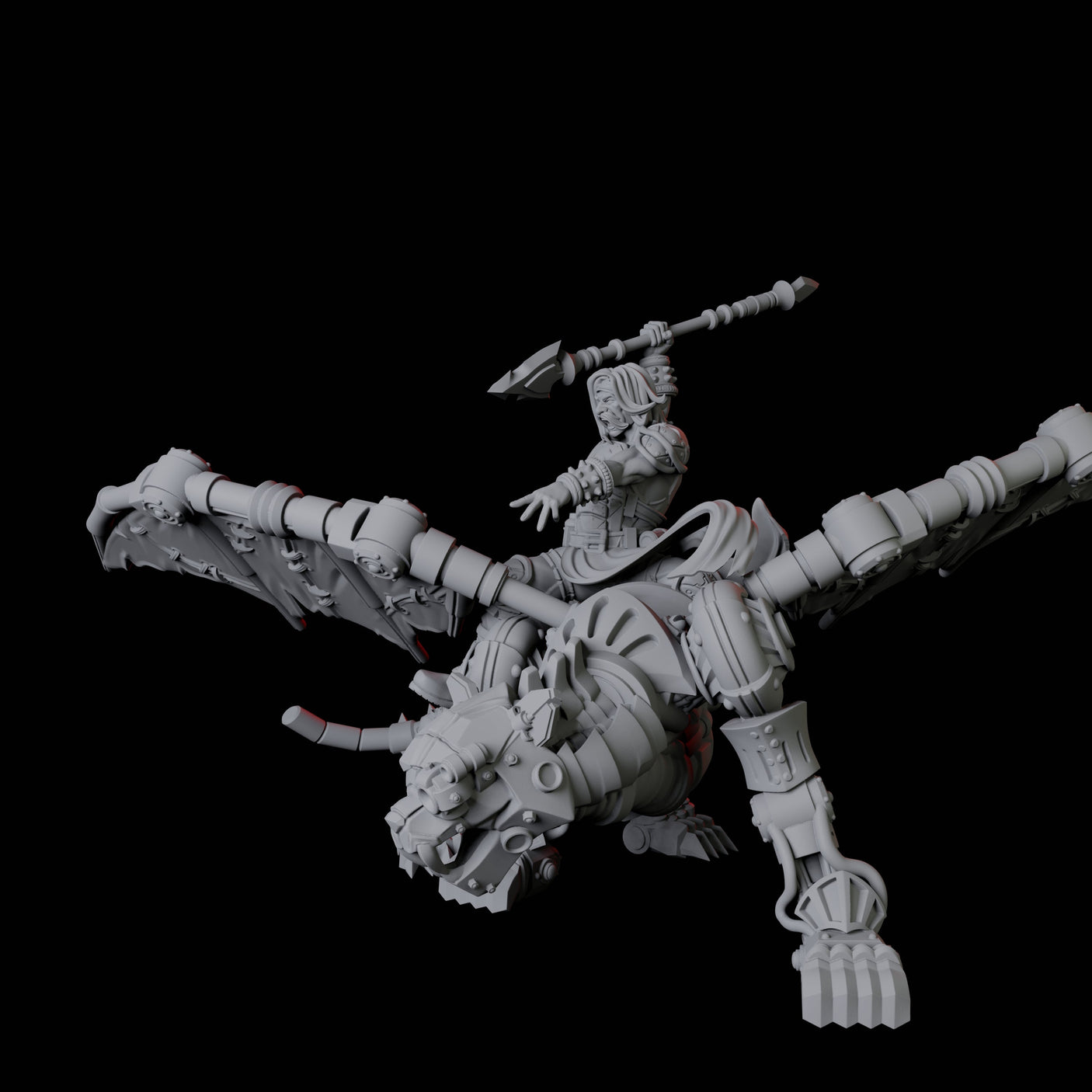 Artificer Flying Big Cat Miniature for Dungeons and Dragons, Pathfinder or other TTRPGs