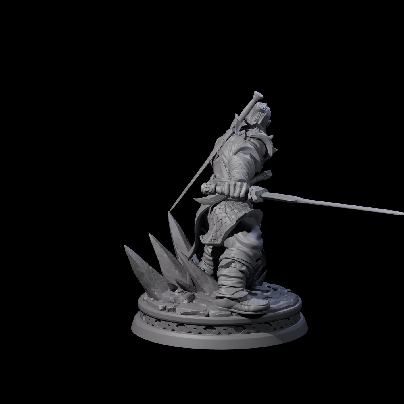 Arvandor - Poised Fighter Miniature for Dungeons and Dragons, Pathfinder or other TTRPGs