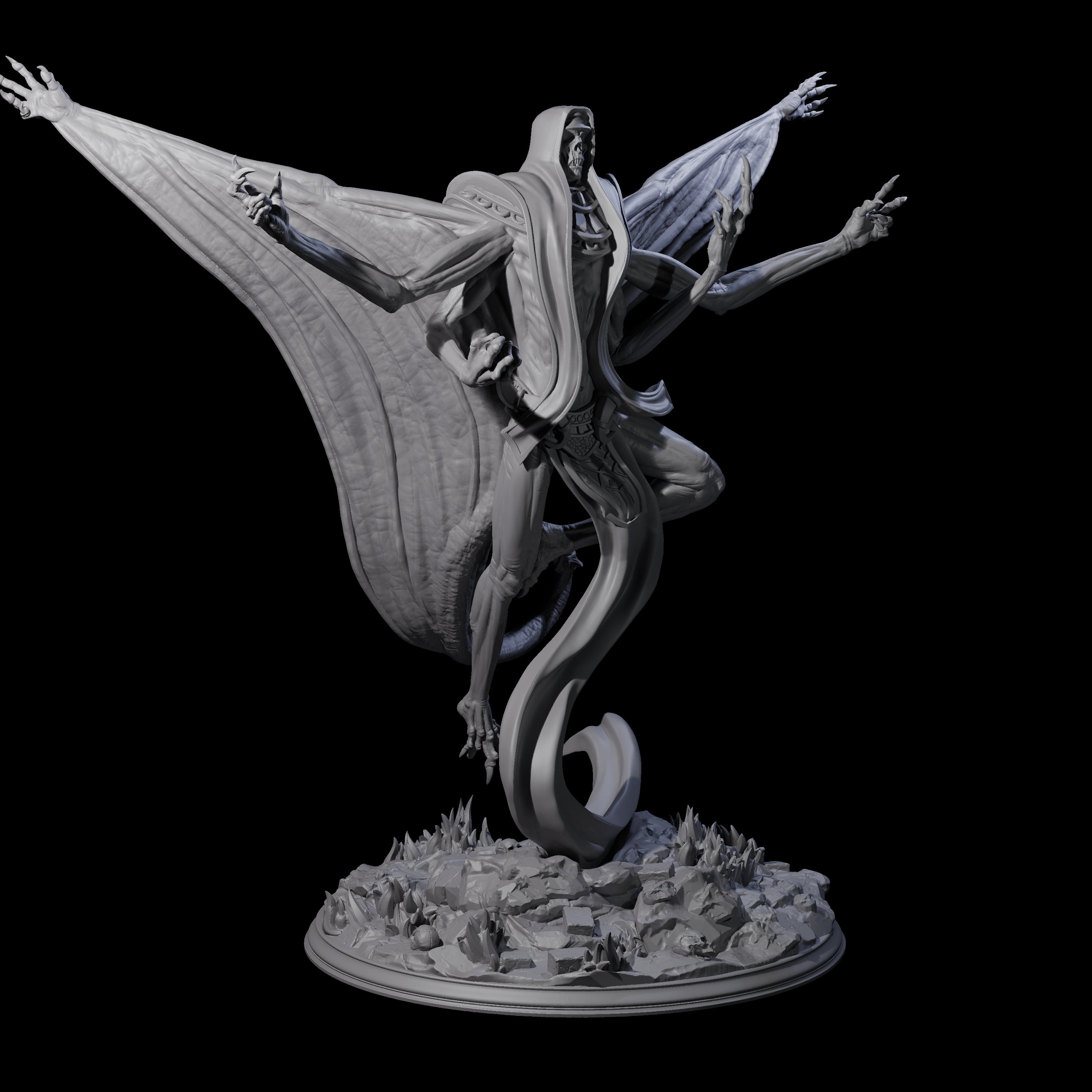 Ascendant Lich Necromancer Miniature for Dungeons and Dragons, Pathfinder or other TTRPGs