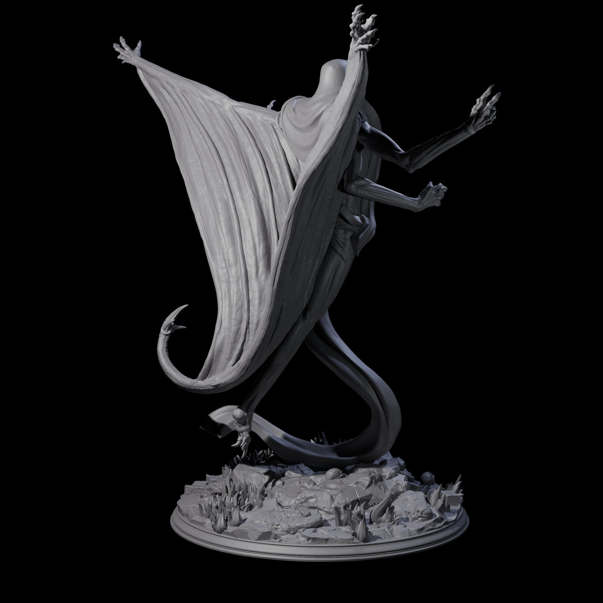 Ascendant Lich Necromancer Miniature for Dungeons and Dragons, Pathfinder or other TTRPGs