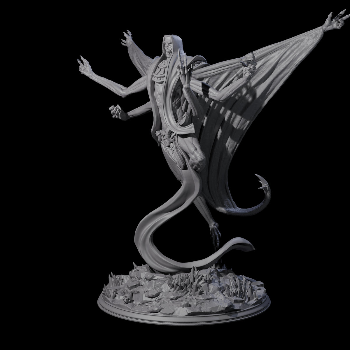 Ascendant Lich Necromancer Miniature for Dungeons and Dragons, Pathfinder or other TTRPGs