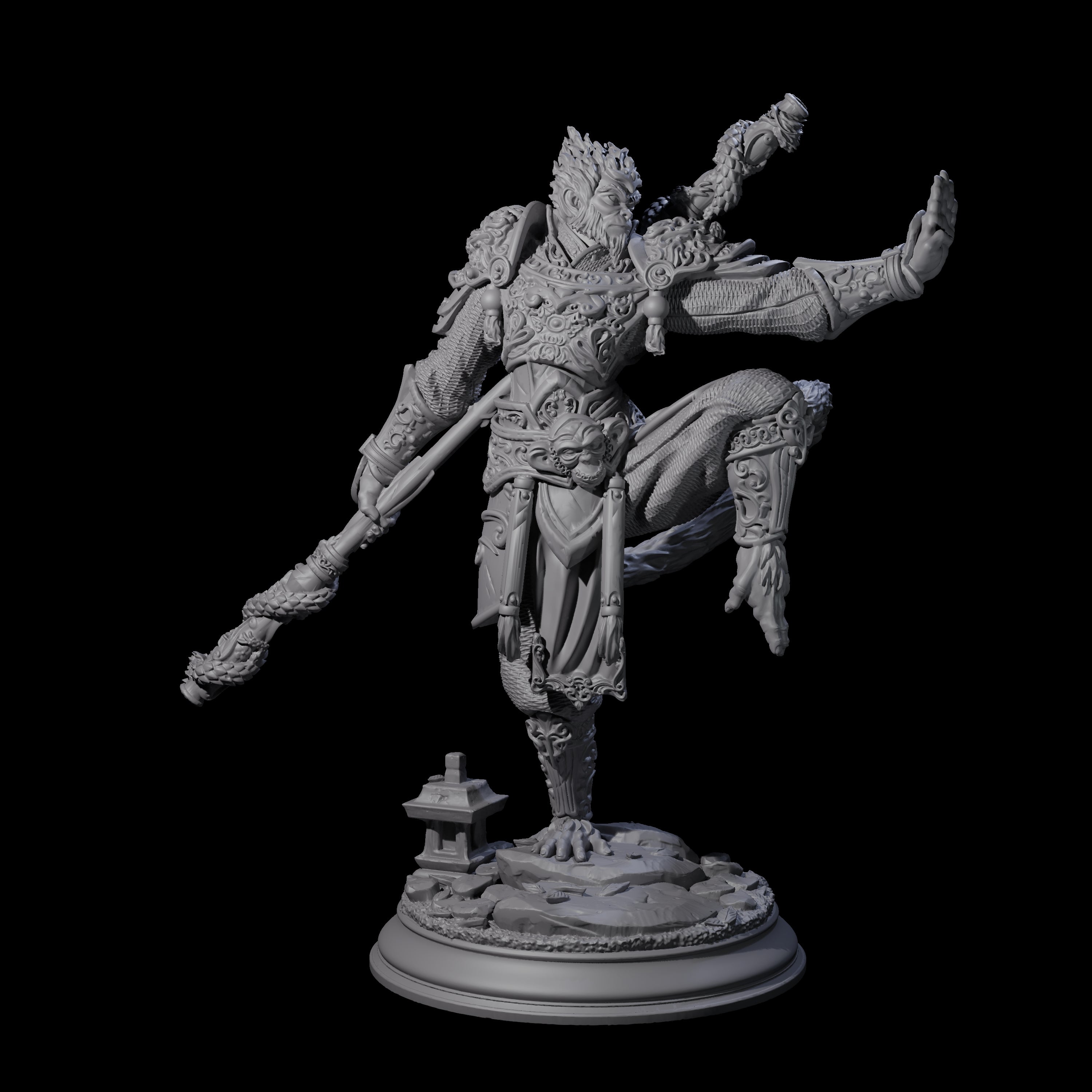 Athletic Monk Miniature for Dungeons and Dragons, Pathfinder or other TTRPGs