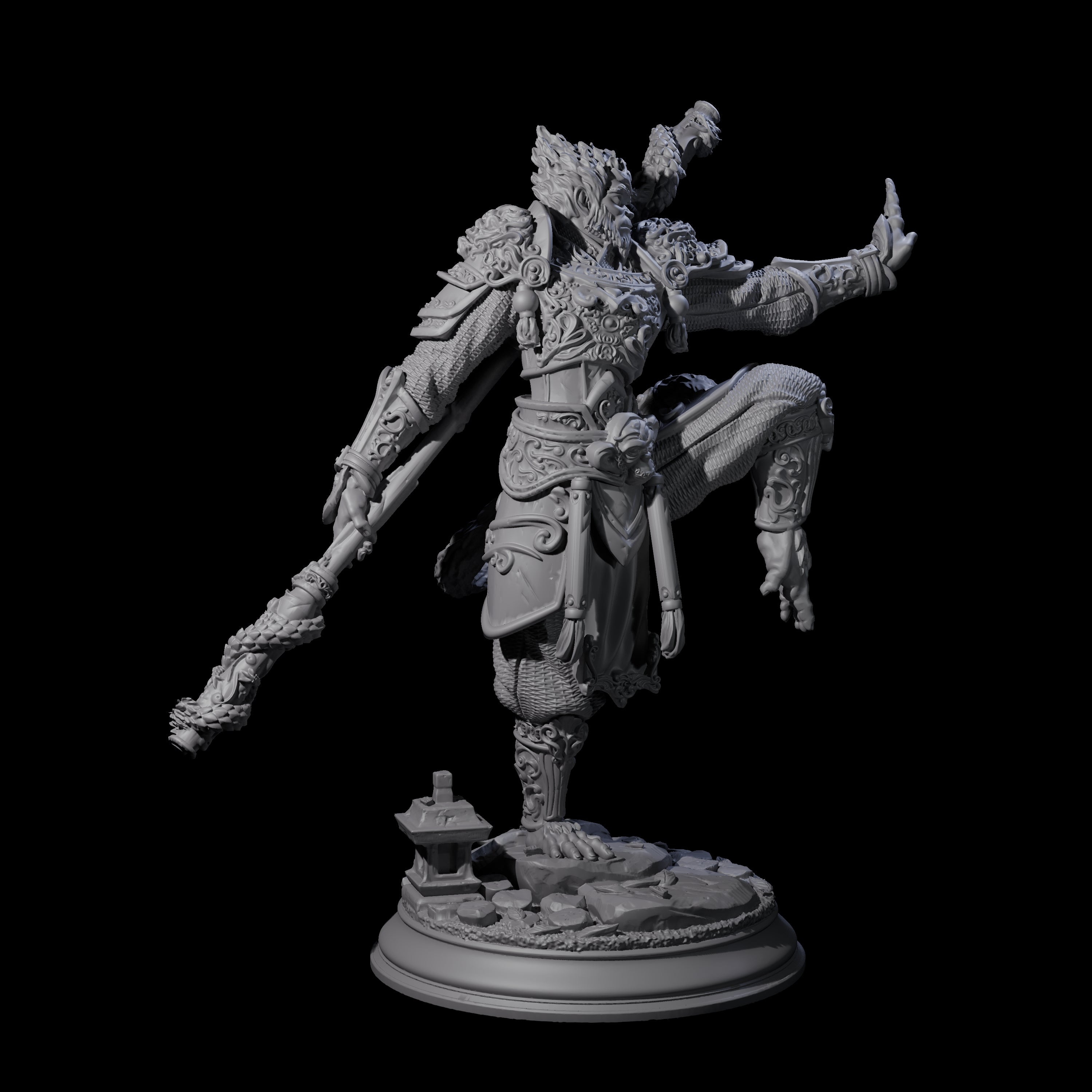 Athletic Monk Miniature for Dungeons and Dragons, Pathfinder or other TTRPGs
