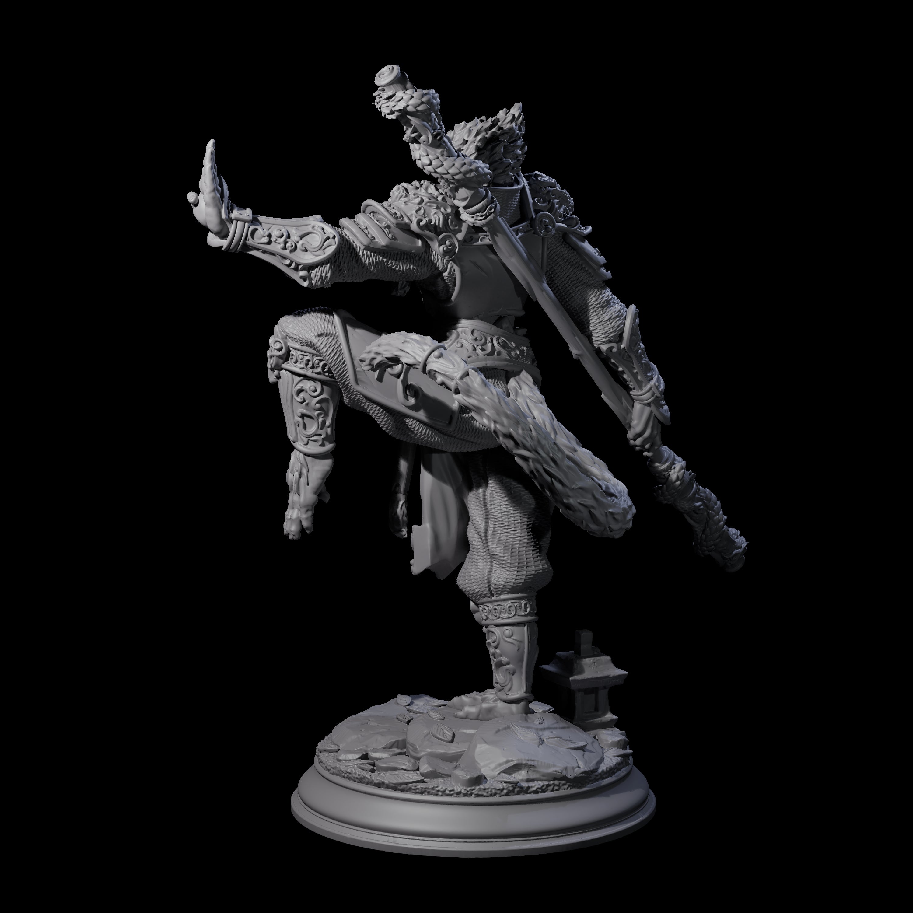 Athletic Monk Miniature for Dungeons and Dragons, Pathfinder or other TTRPGs