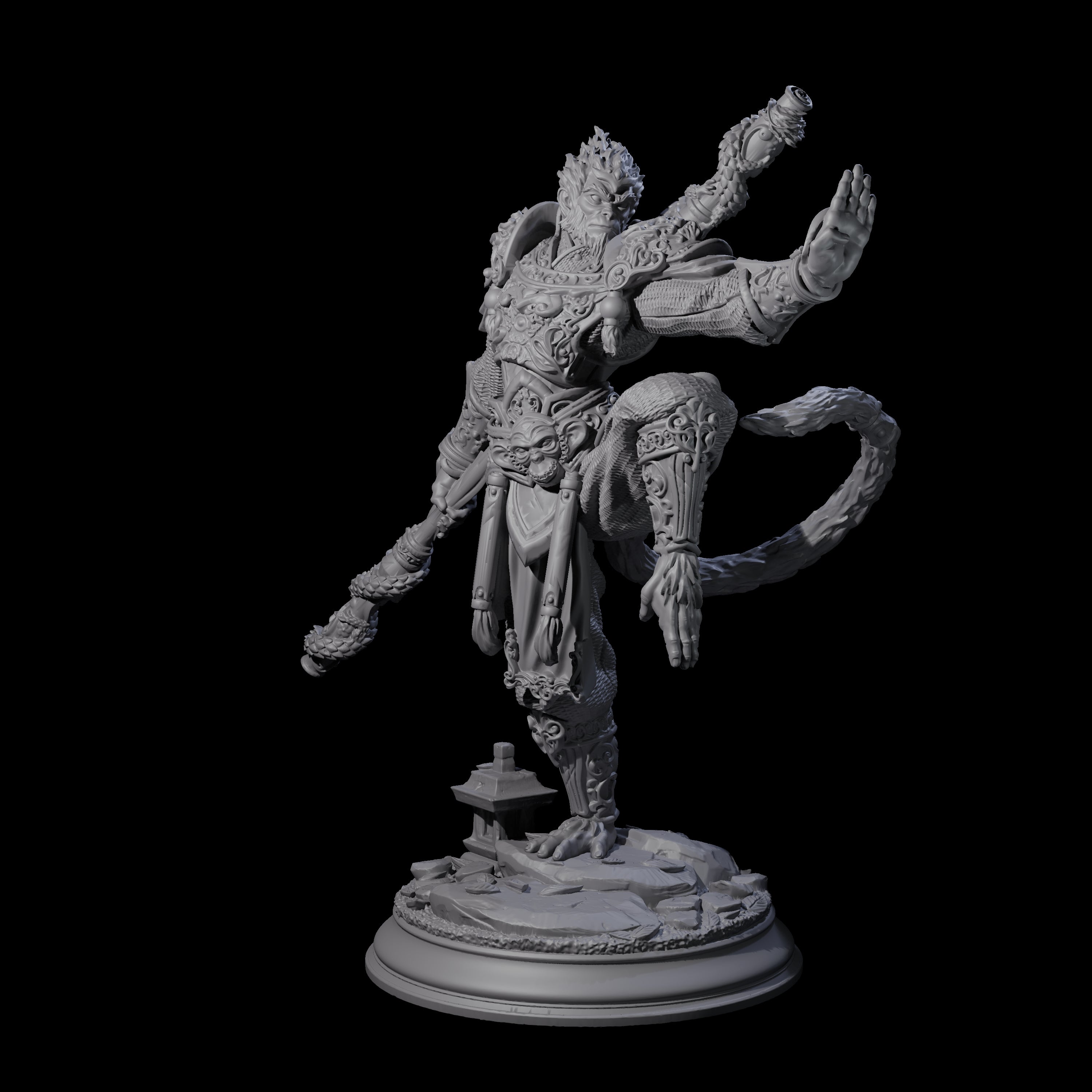 Athletic Monk Miniature for Dungeons and Dragons, Pathfinder or other TTRPGs