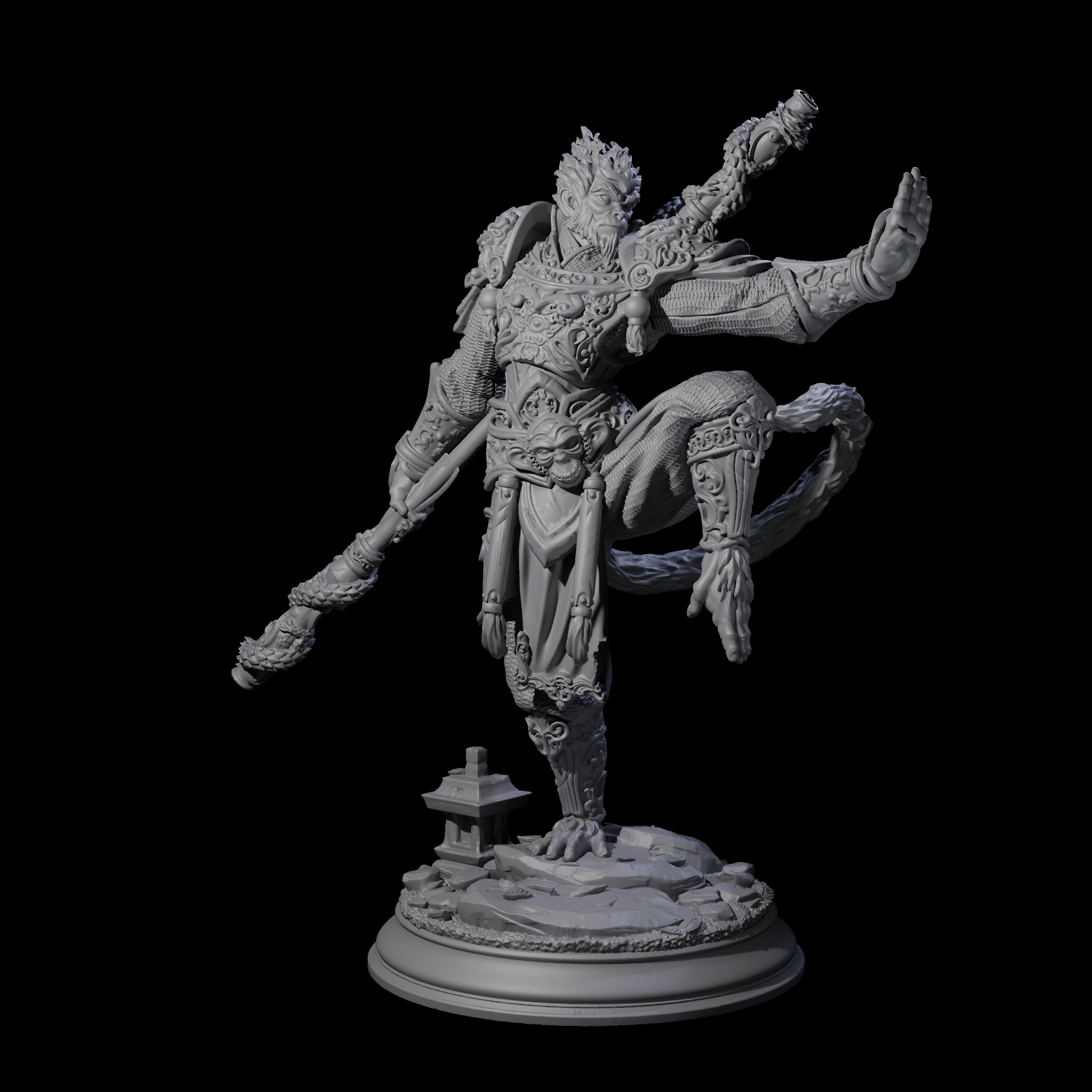 Athletic Monk Miniature for Dungeons and Dragons, Pathfinder or other TTRPGs