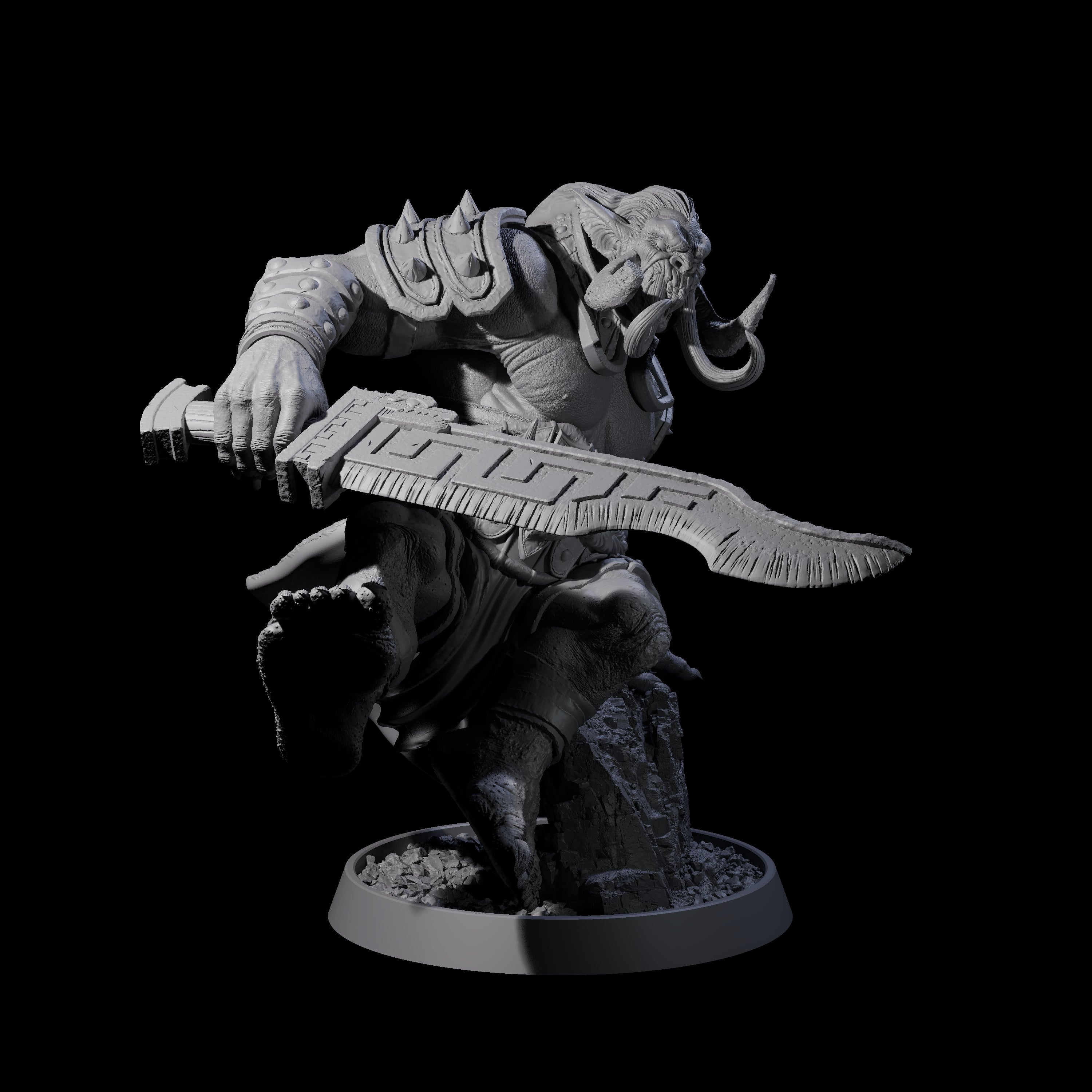 Athletic Tusked Hobgoblin A Miniature for Dungeons and Dragons, Pathfinder or other TTRPGs