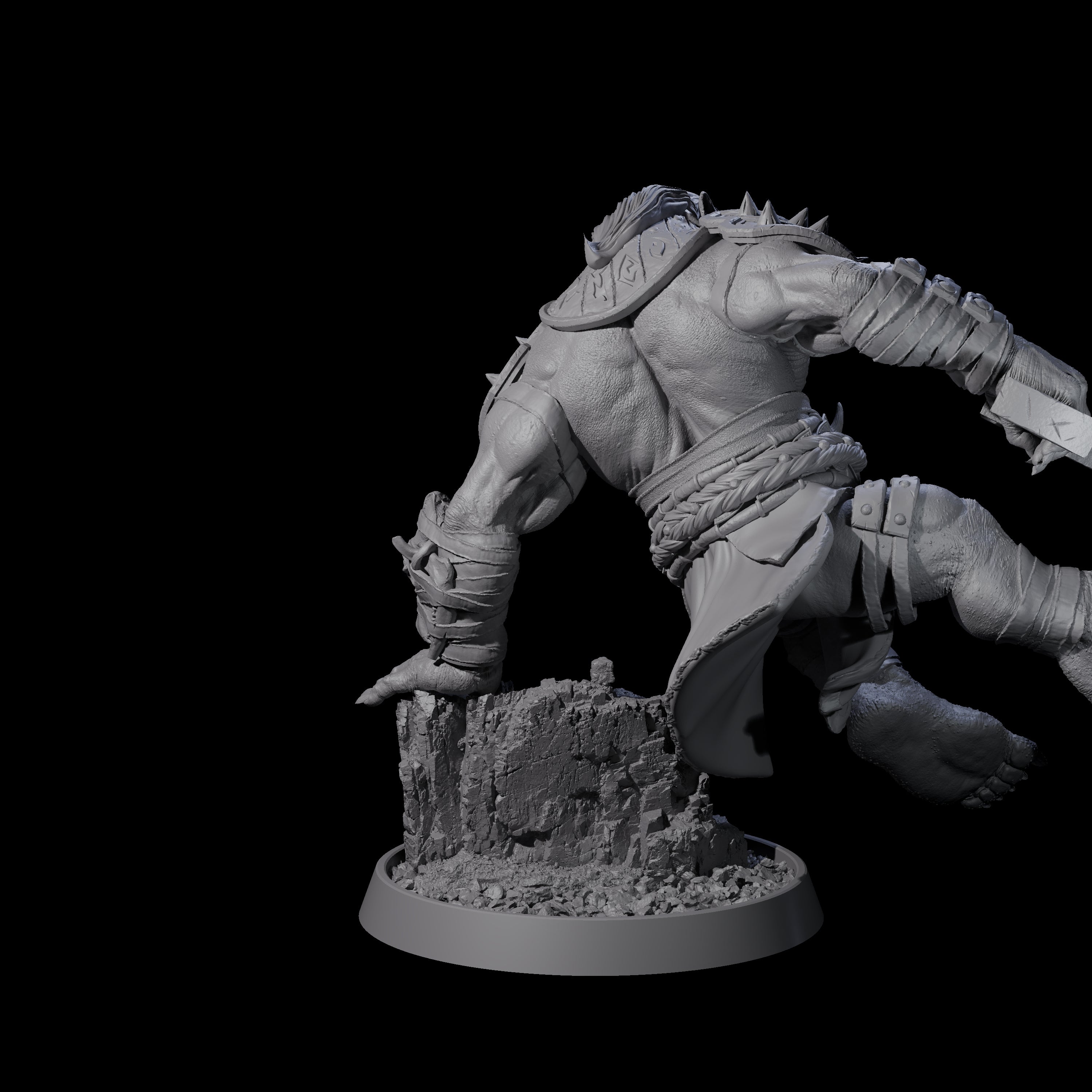 Athletic Tusked Hobgoblin A Miniature for Dungeons and Dragons, Pathfinder or other TTRPGs