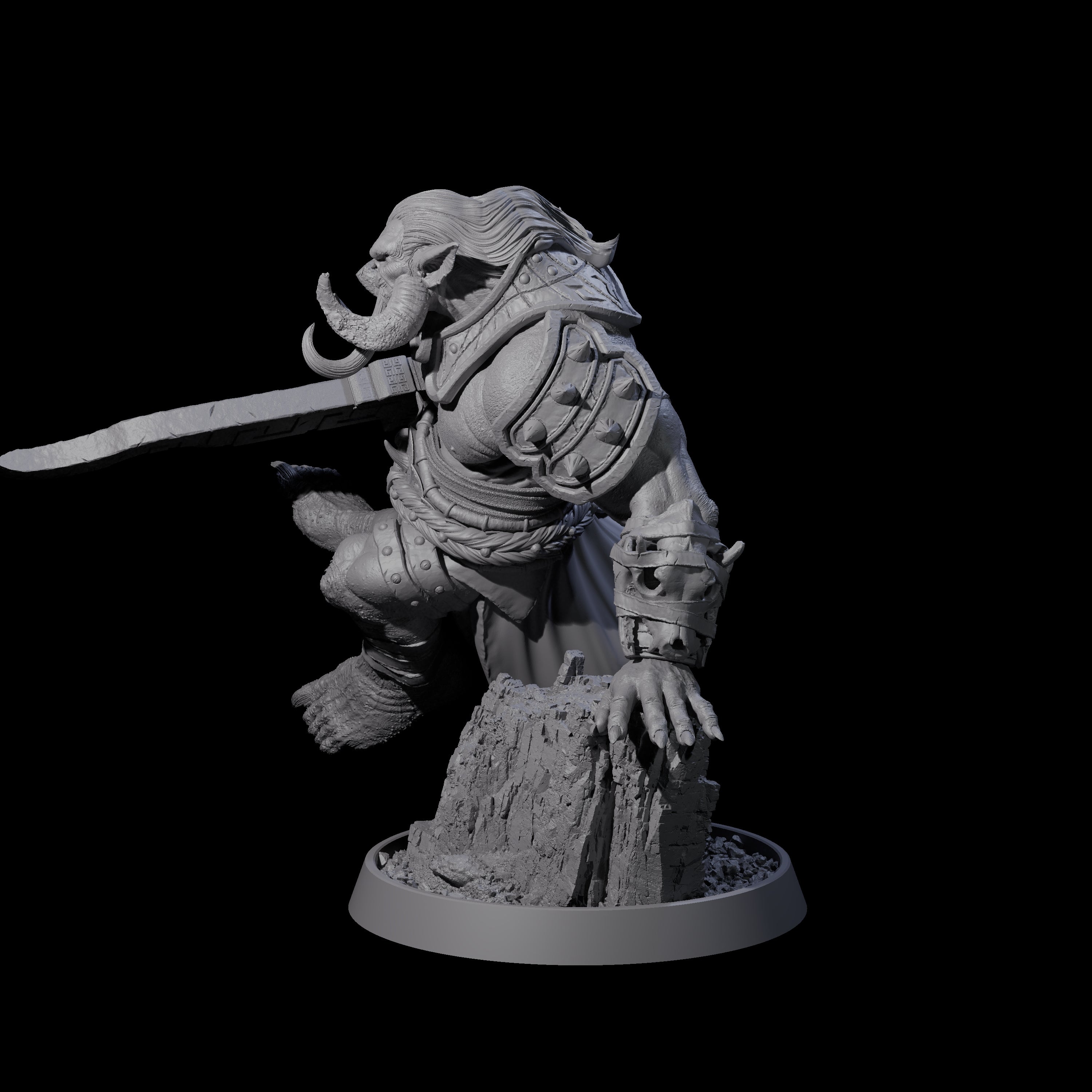 Athletic Tusked Hobgoblin A Miniature for Dungeons and Dragons, Pathfinder or other TTRPGs