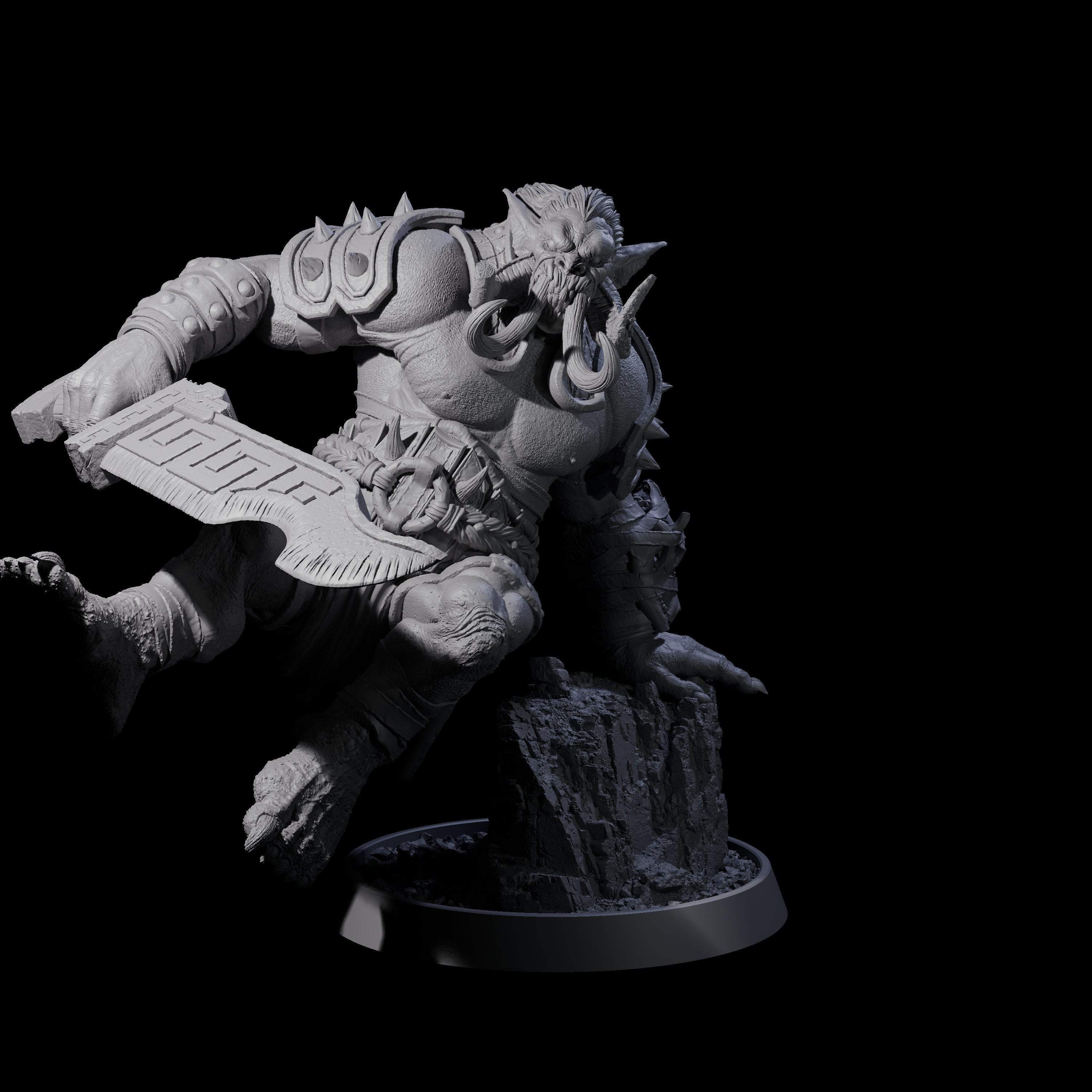 Athletic Tusked Hobgoblin A Miniature for Dungeons and Dragons, Pathfinder or other TTRPGs