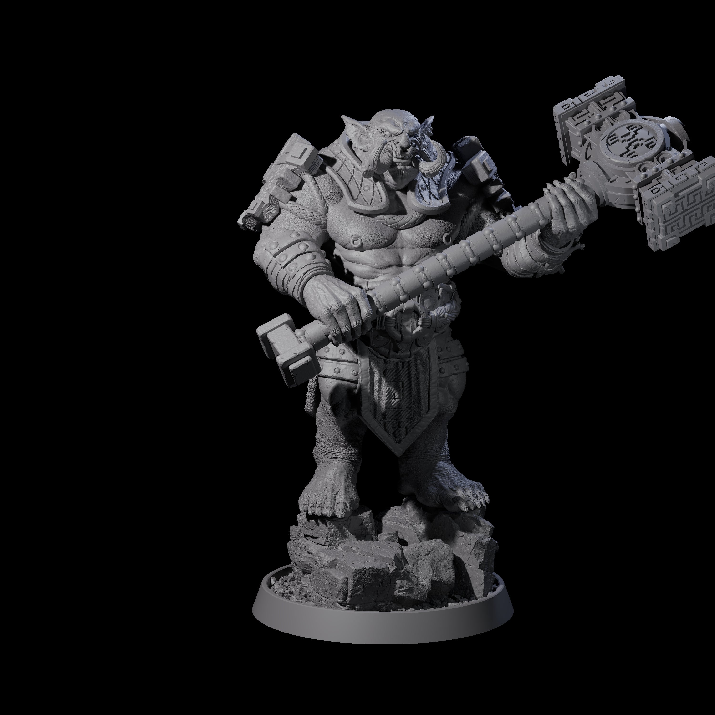 Athletic Tusked Hobgoblin C Miniature for Dungeons and Dragons, Pathfinder or other TTRPGs