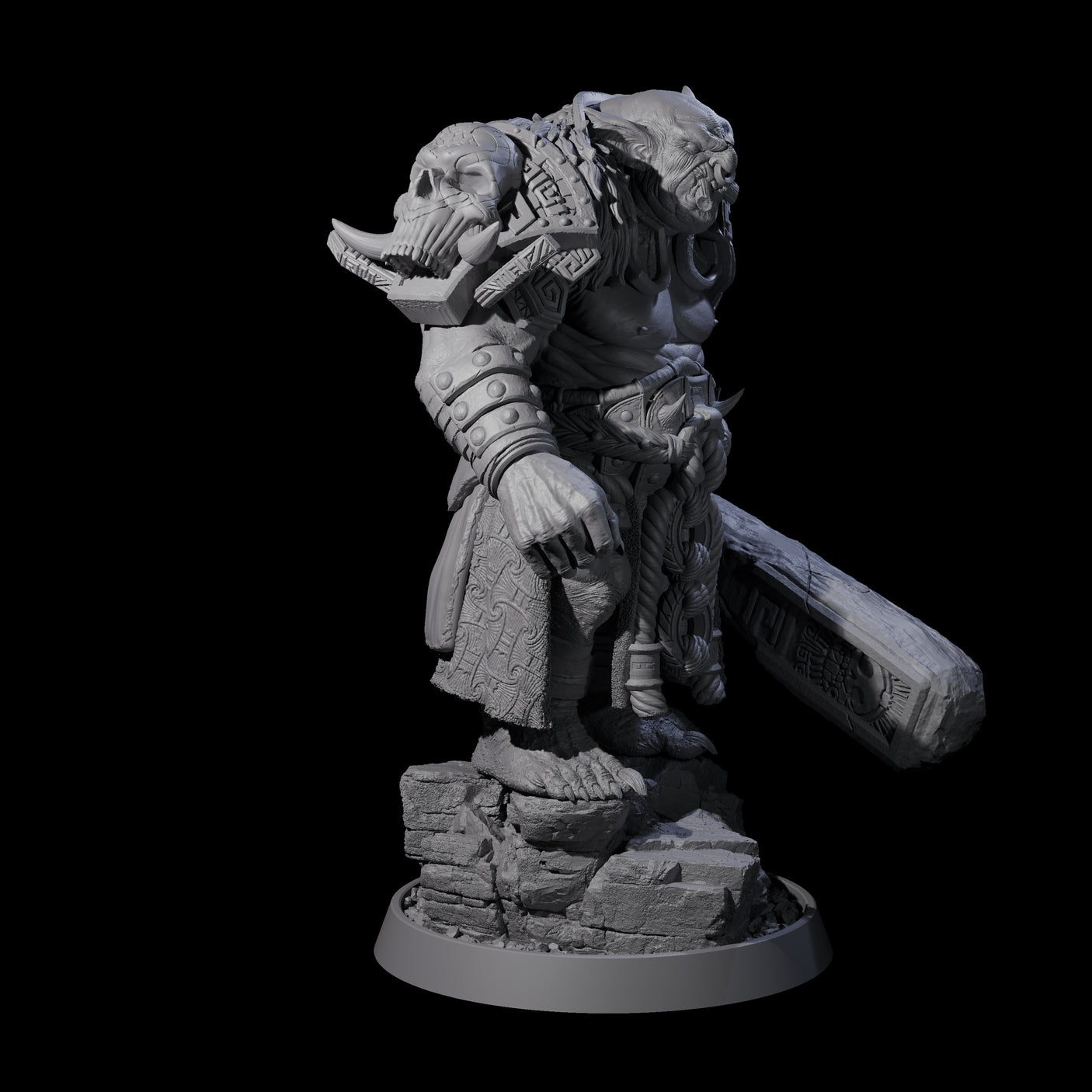 Athletic Tusked Hobgoblin E Miniature for Dungeons and Dragons, Pathfinder or other TTRPGs