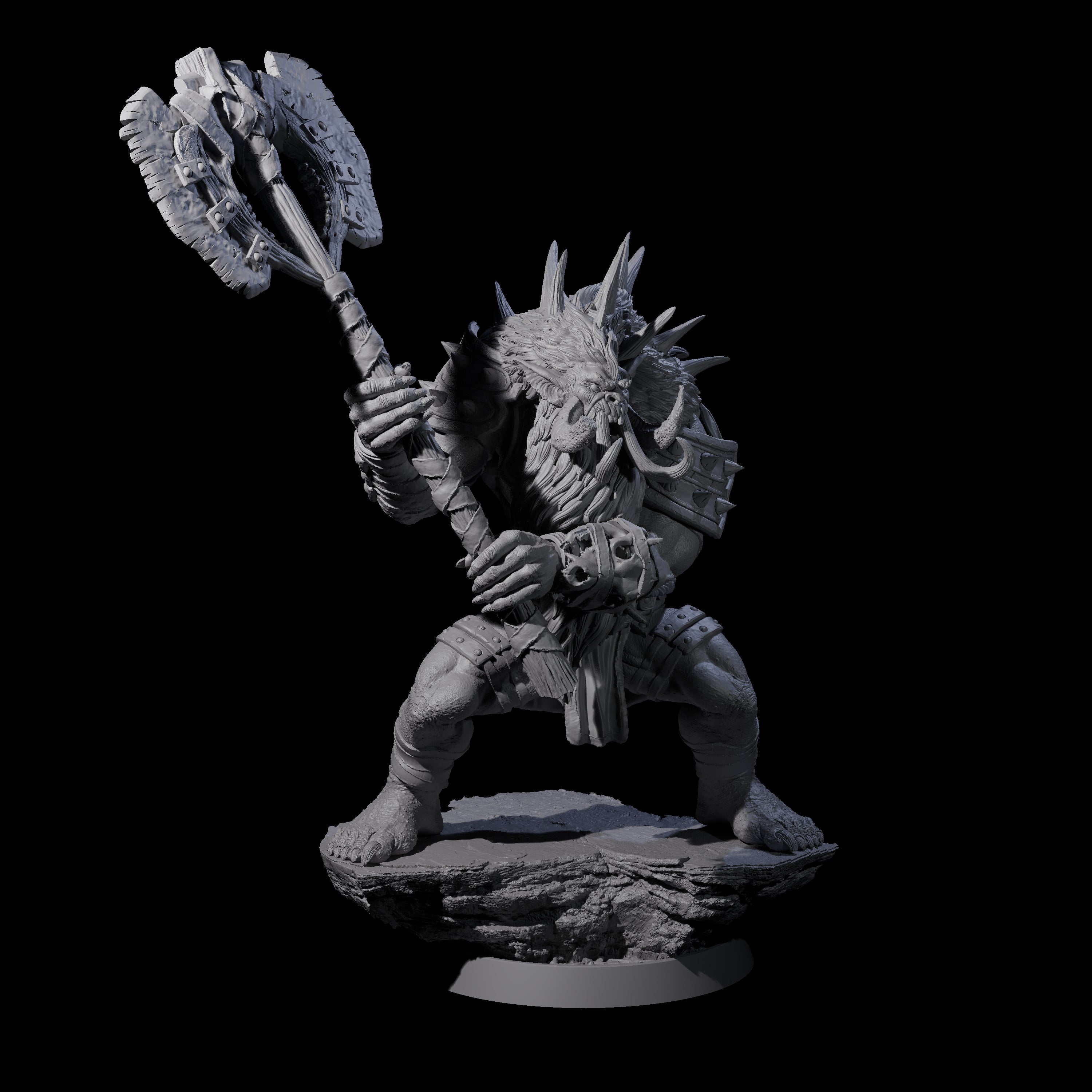 Athletic Tusked Hobgoblin F Miniature for Dungeons and Dragons, Pathfinder or other TTRPGs