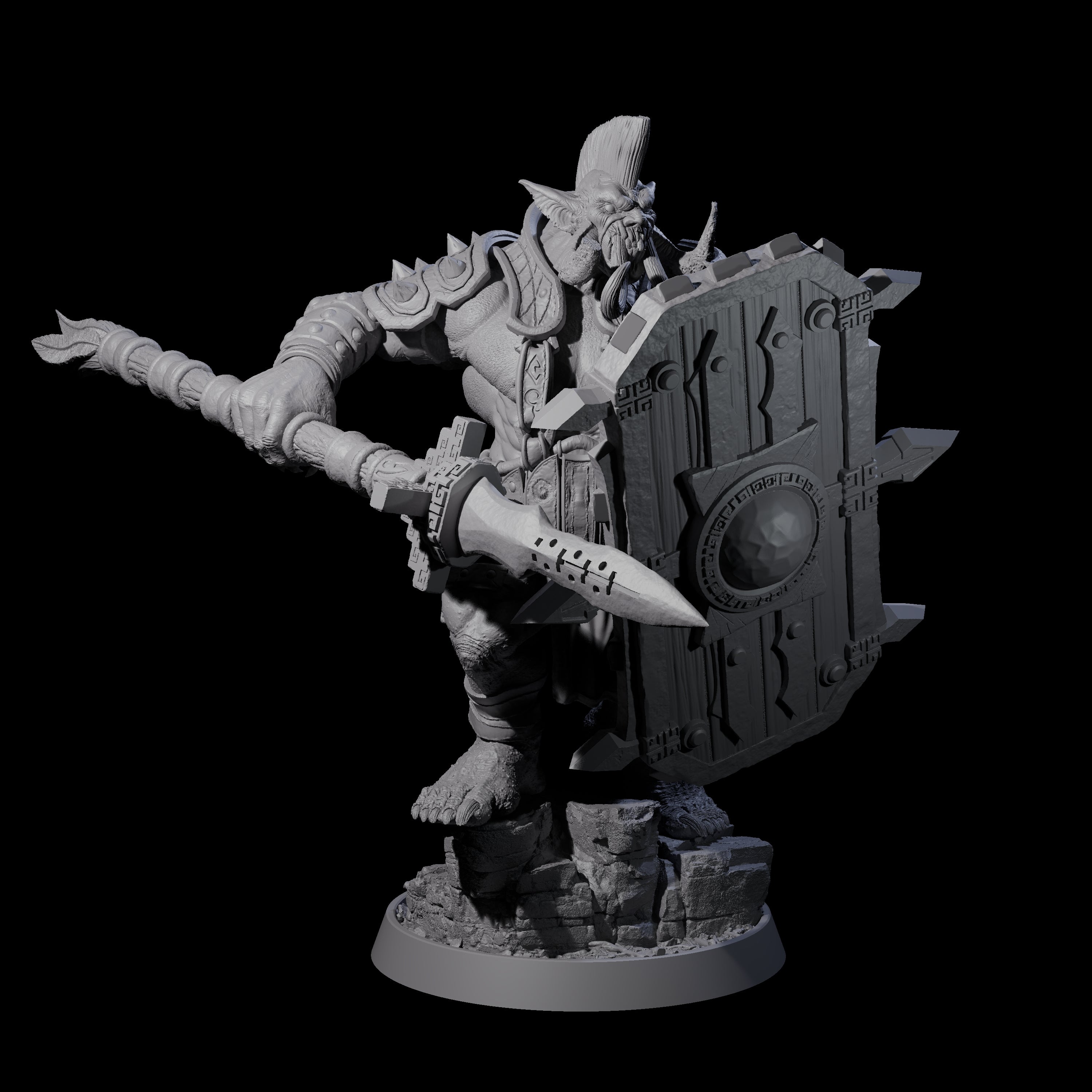 Athletic Tusked Hobgoblin G Miniature for Dungeons and Dragons, Pathfinder or other TTRPGs