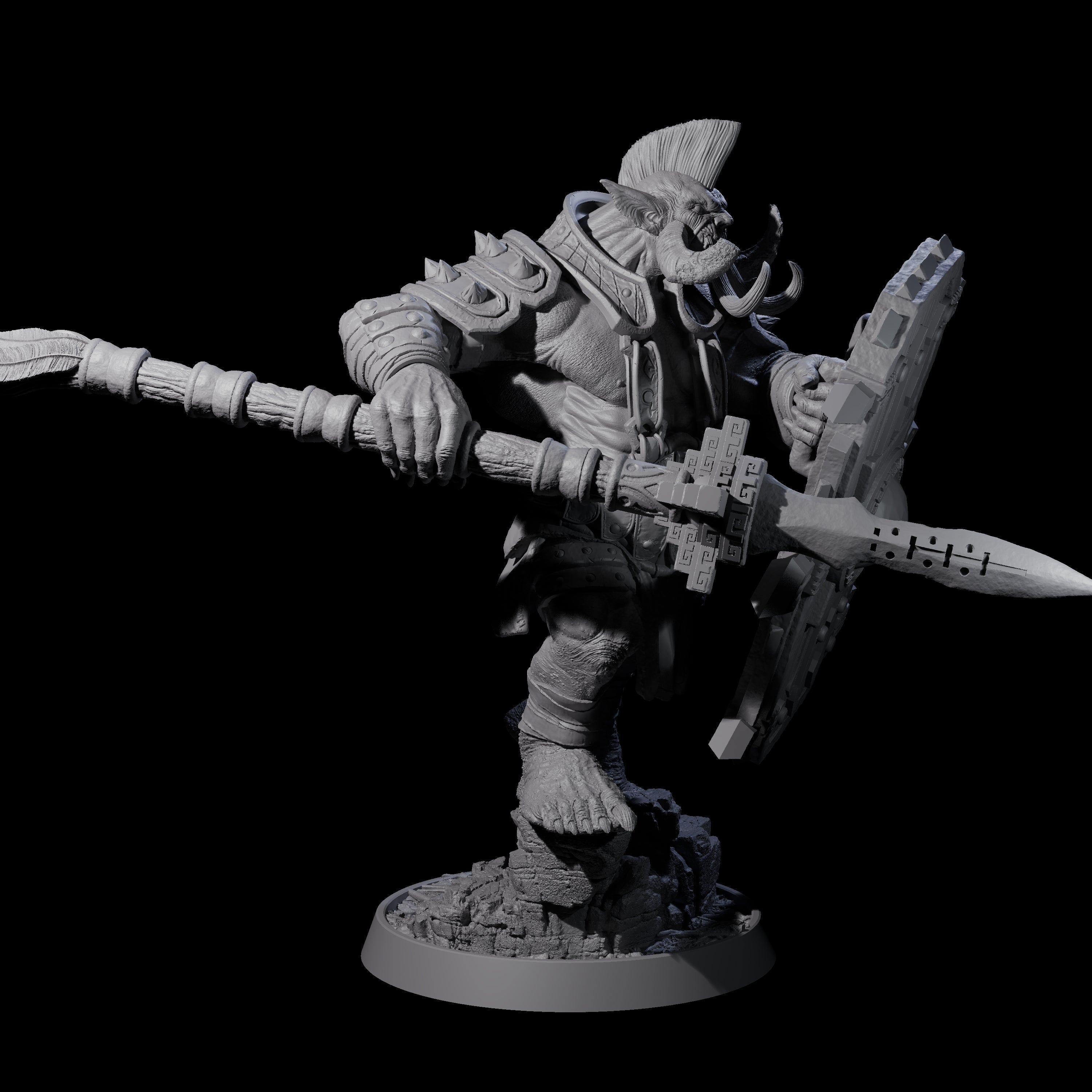 Athletic Tusked Hobgoblin G Miniature for Dungeons and Dragons, Pathfinder or other TTRPGs