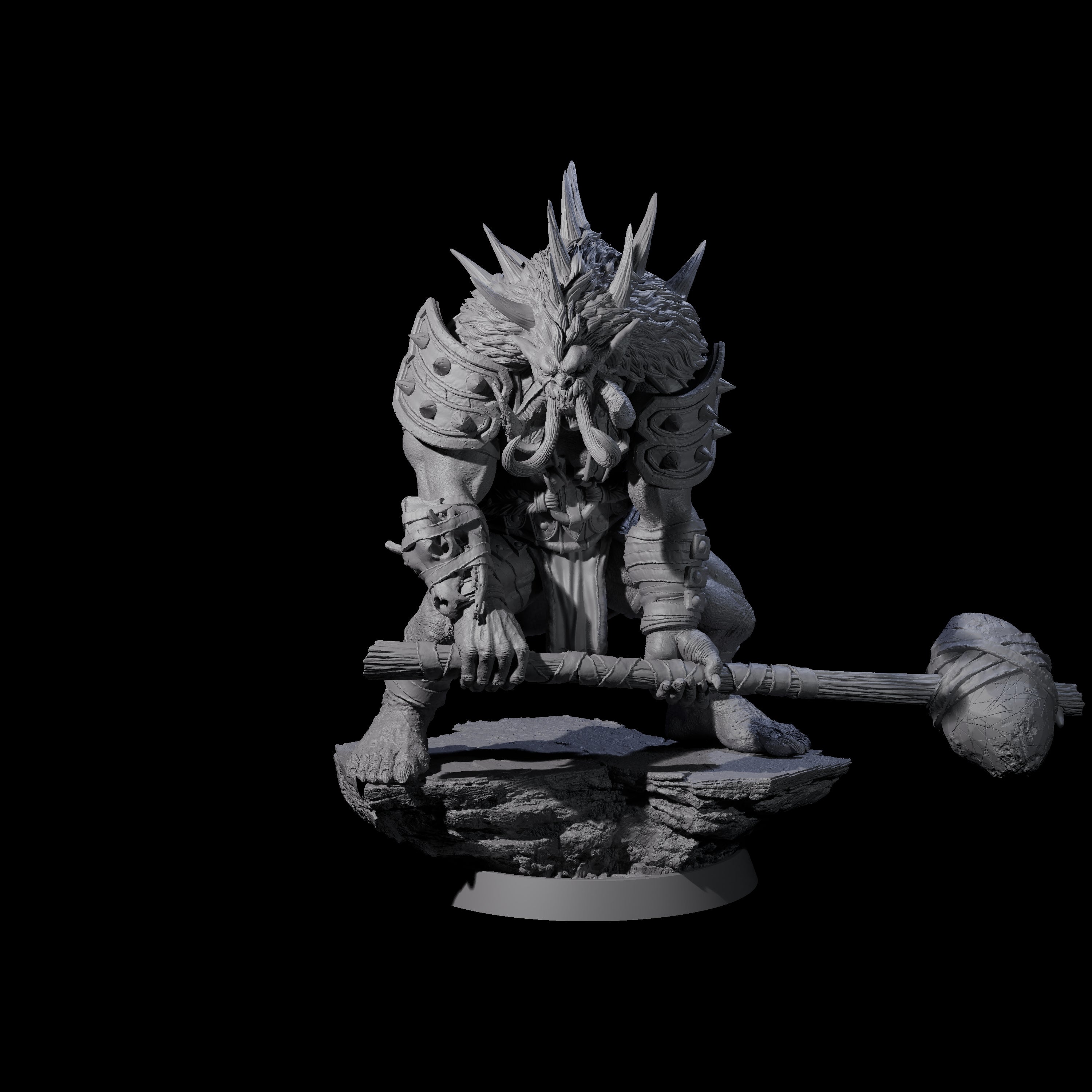Athletic Tusked Hobgoblin H Miniature for Dungeons and Dragons, Pathfinder or other TTRPGs