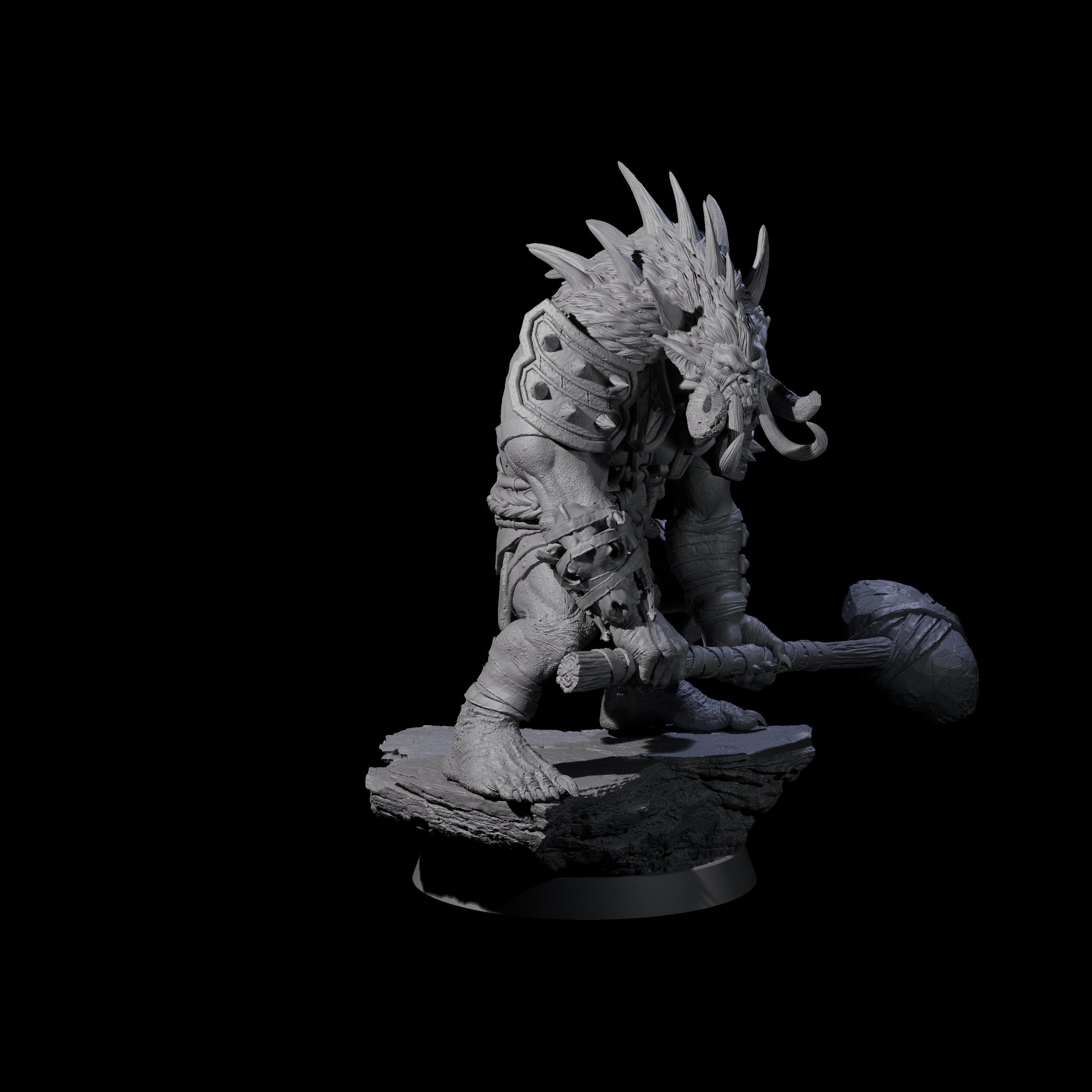 Athletic Tusked Hobgoblin H Miniature for Dungeons and Dragons, Pathfinder or other TTRPGs