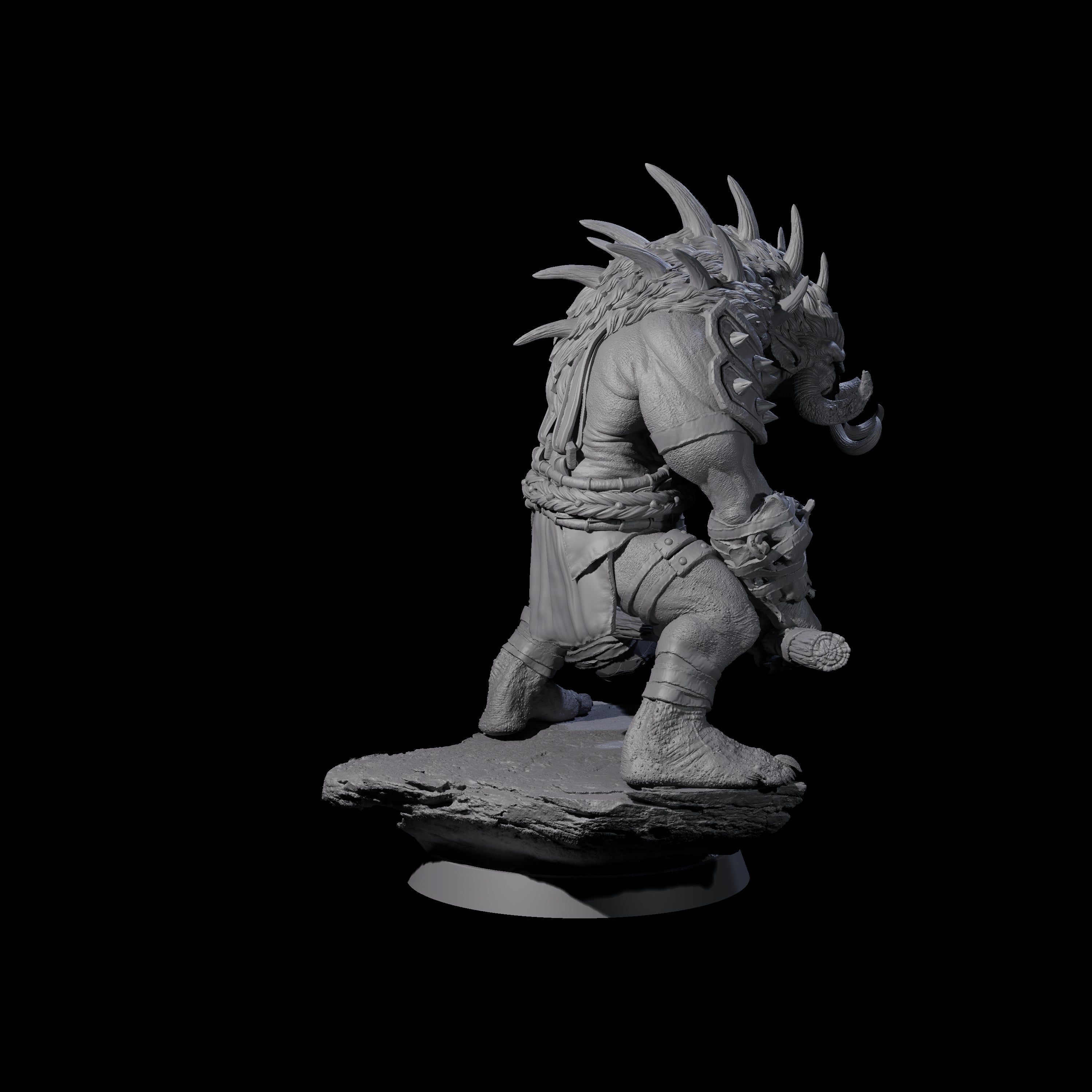 Athletic Tusked Hobgoblin H Miniature for Dungeons and Dragons, Pathfinder or other TTRPGs