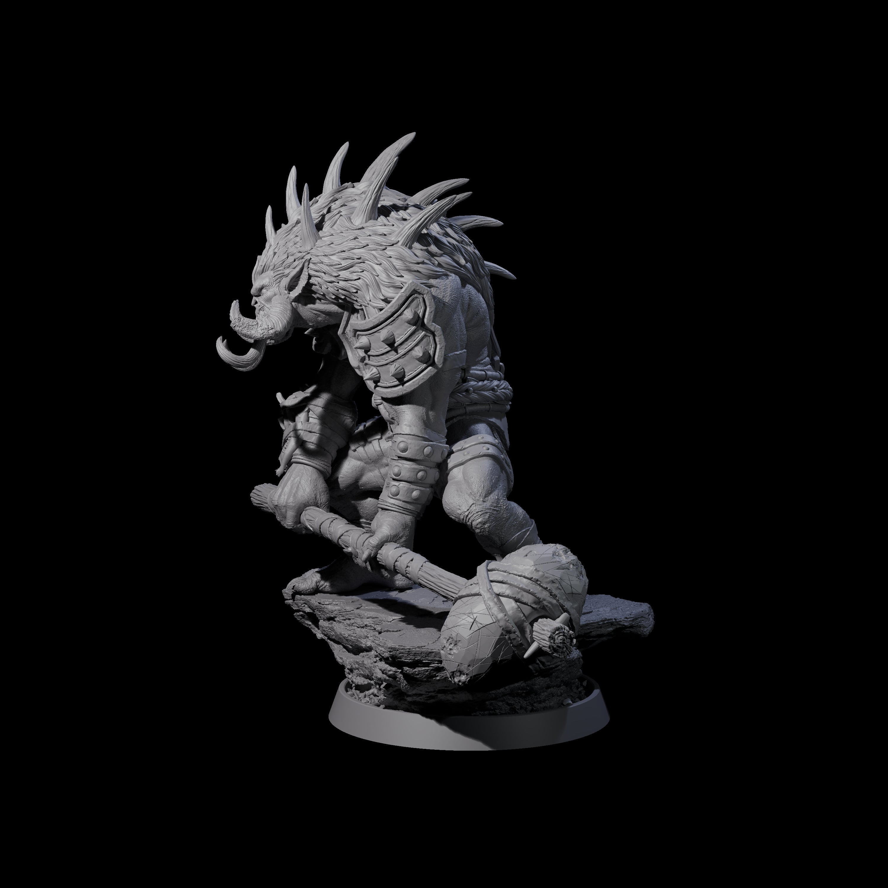 Athletic Tusked Hobgoblin H Miniature for Dungeons and Dragons, Pathfinder or other TTRPGs