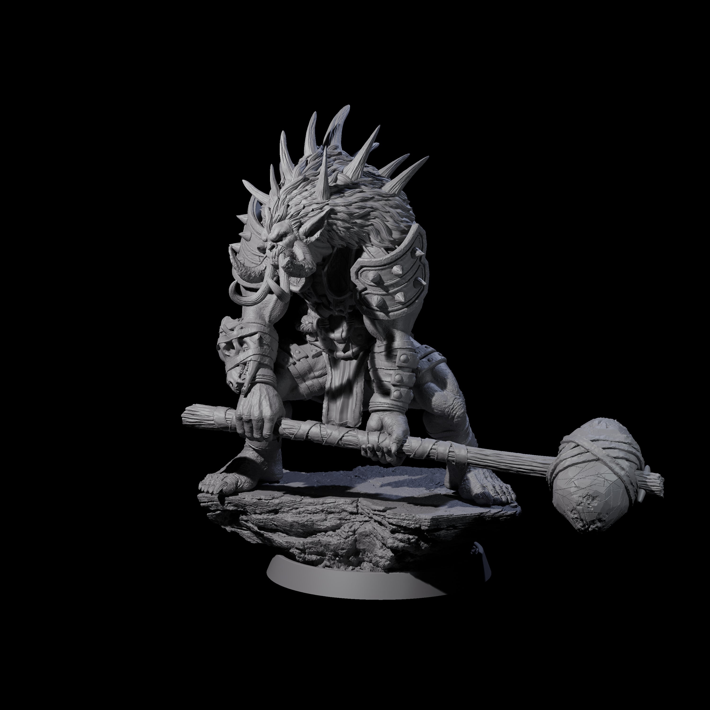 Athletic Tusked Hobgoblin H Miniature for Dungeons and Dragons, Pathfinder or other TTRPGs
