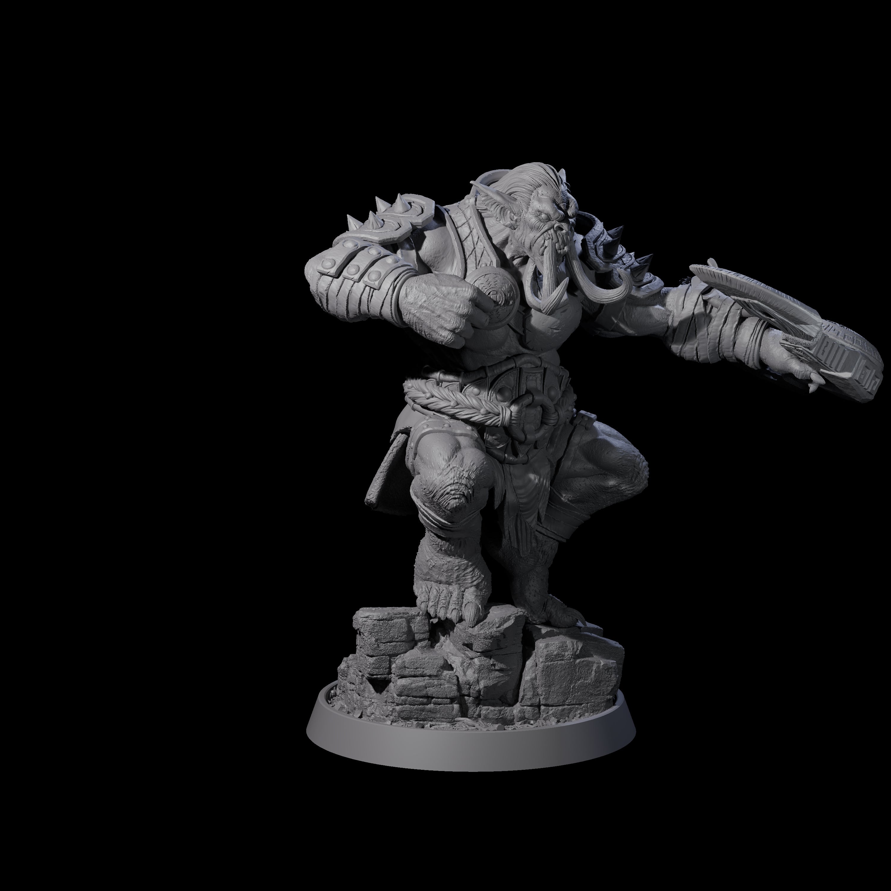 Athletic Tusked Hobgoblin I Miniature for Dungeons and Dragons, Pathfinder or other TTRPGs