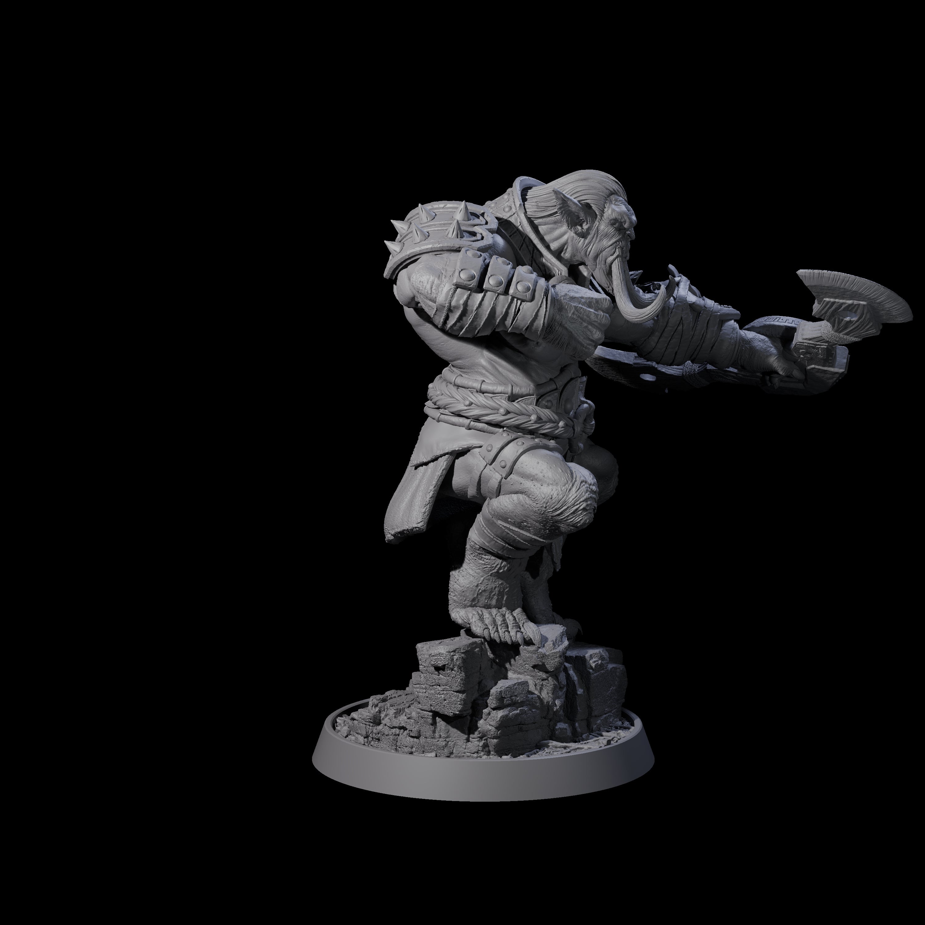 Athletic Tusked Hobgoblin I Miniature for Dungeons and Dragons, Pathfinder or other TTRPGs