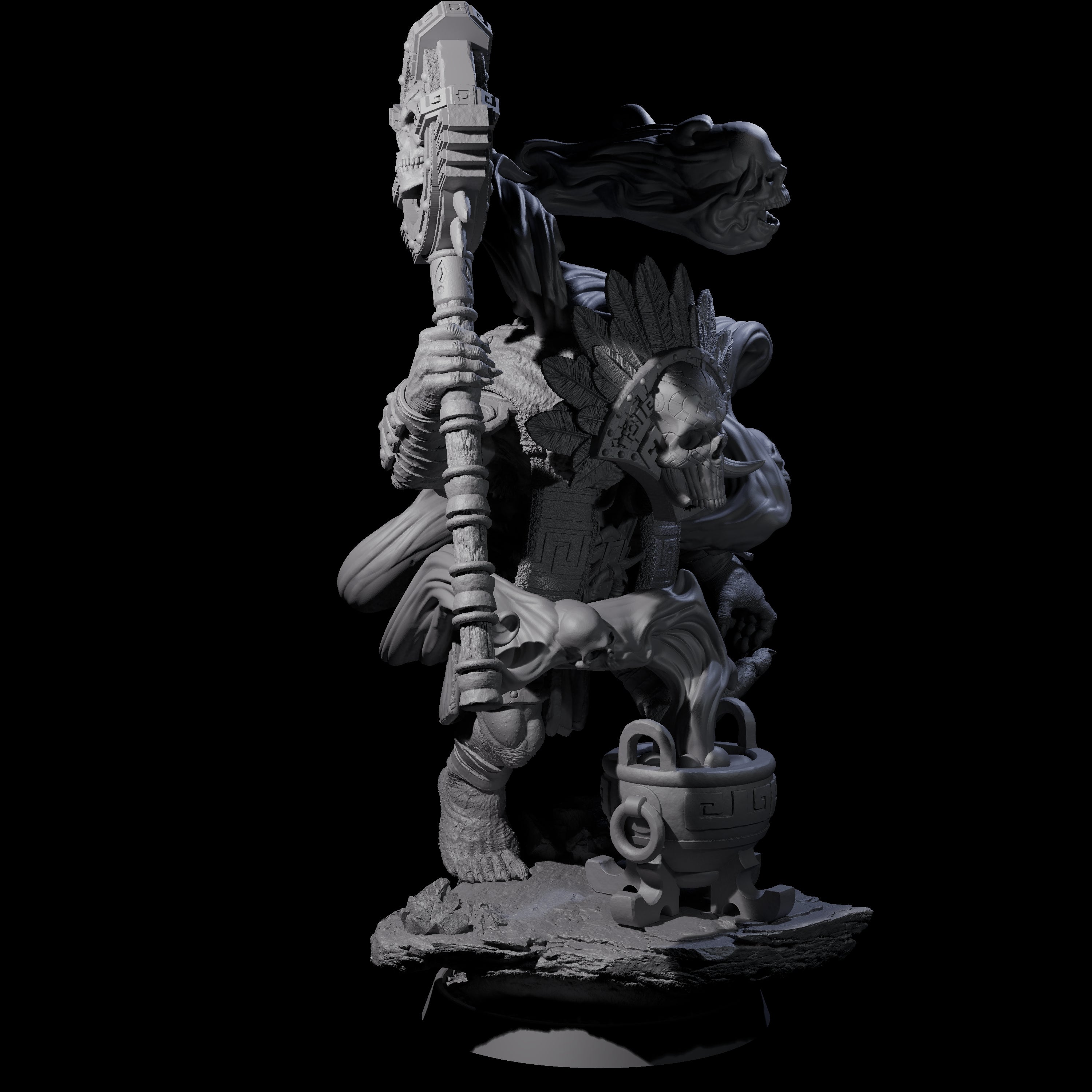 Athletic Tusked Hobgoblin K Miniature for Dungeons and Dragons, Pathfinder or other TTRPGs