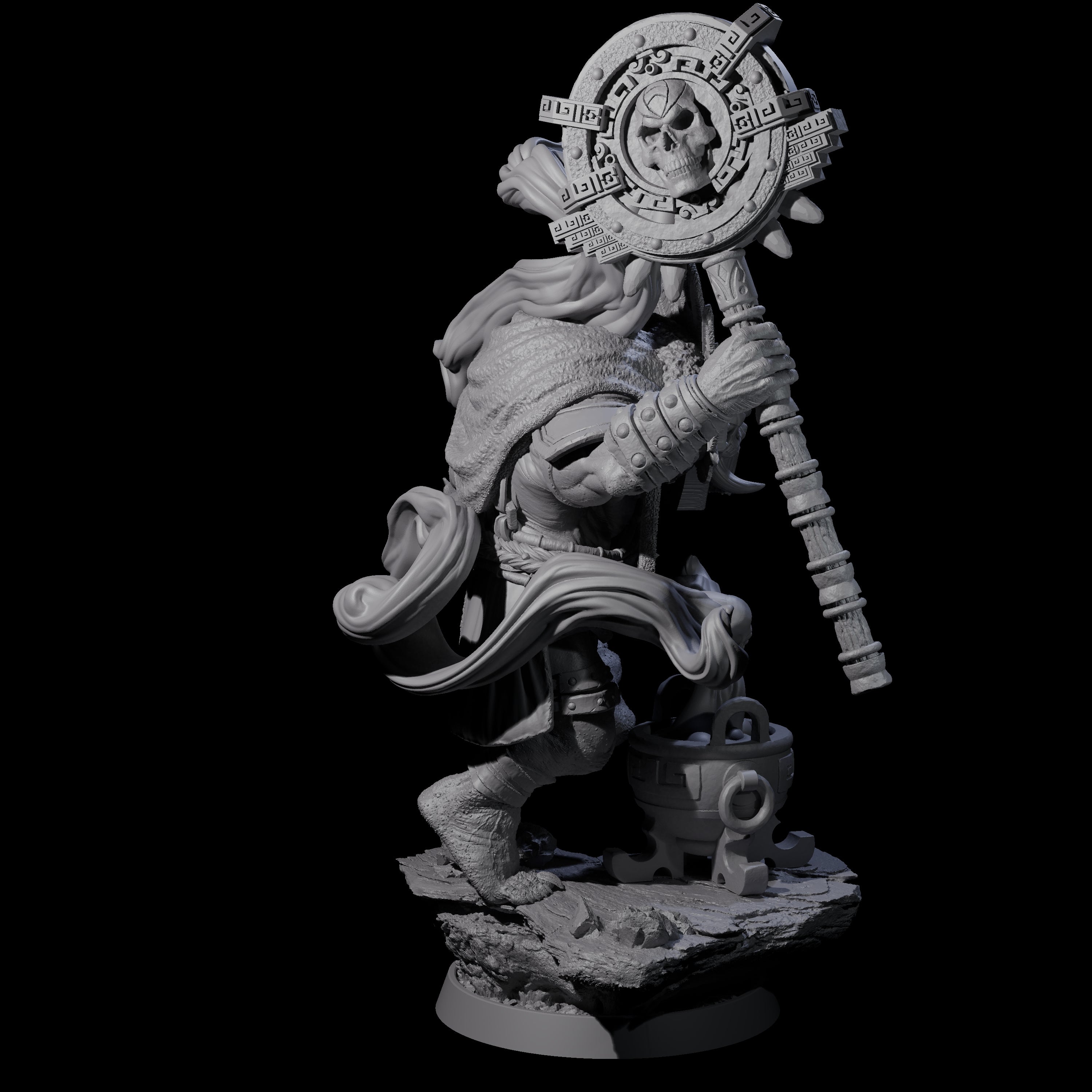 Athletic Tusked Hobgoblin K Miniature for Dungeons and Dragons, Pathfinder or other TTRPGs