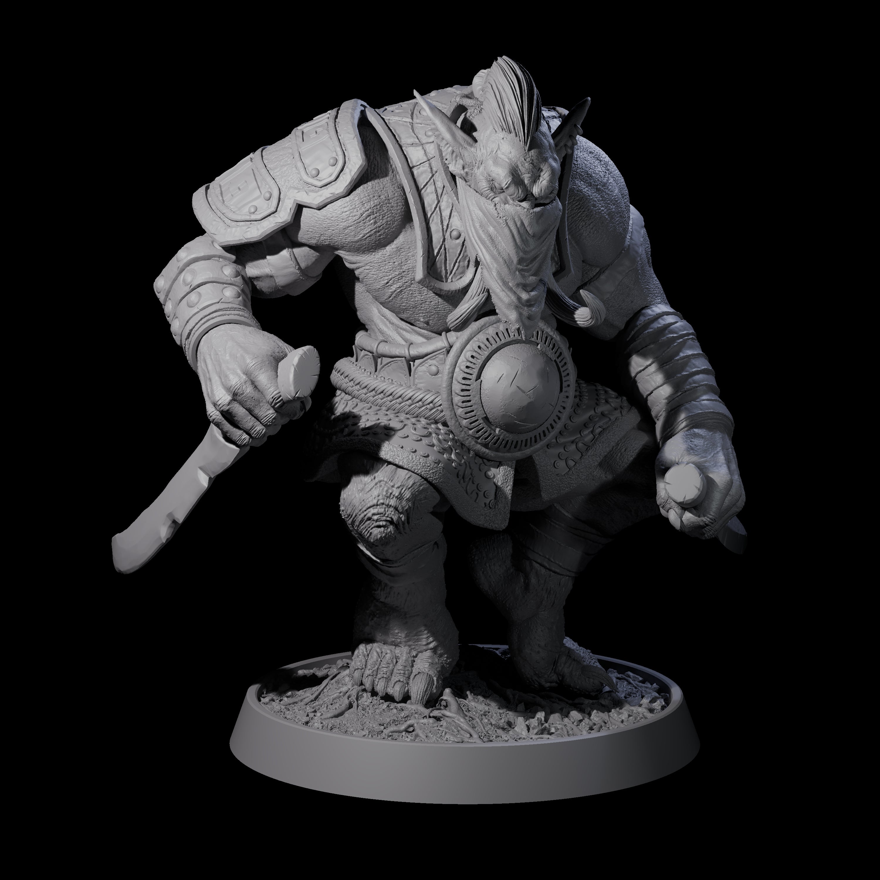 Athletic Tusked Hobgoblin L Miniature for Dungeons and Dragons, Pathfinder or other TTRPGs