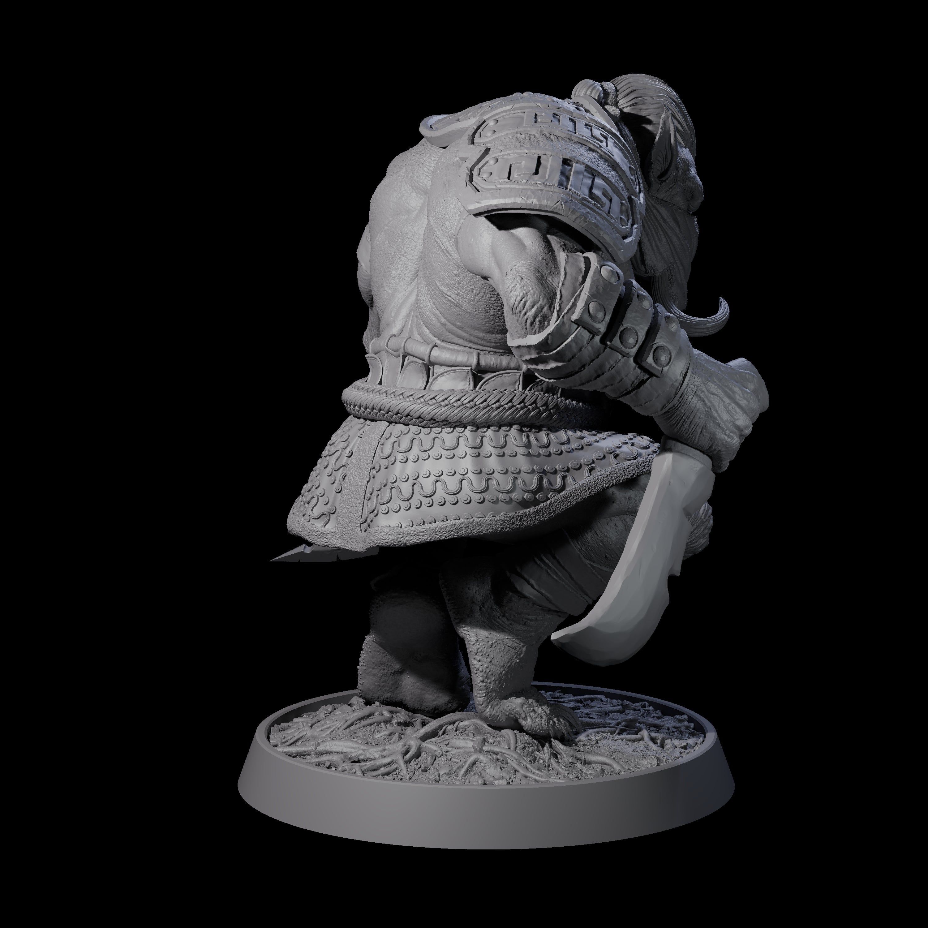 Athletic Tusked Hobgoblin L Miniature for Dungeons and Dragons, Pathfinder or other TTRPGs