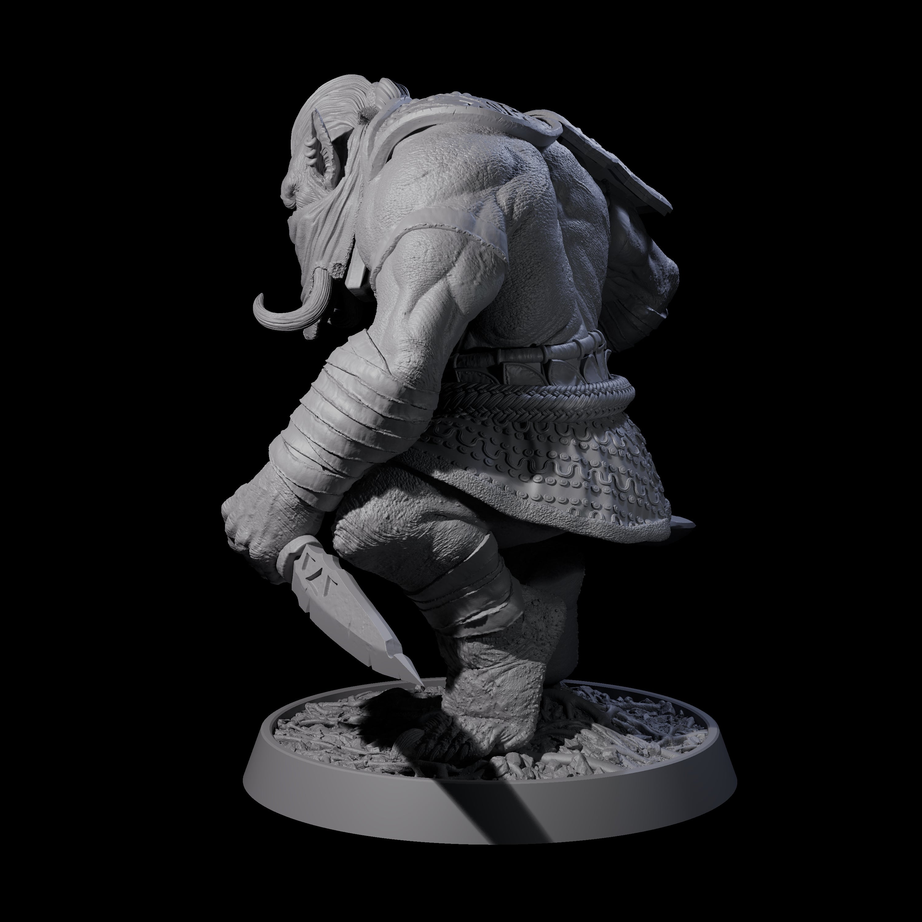Athletic Tusked Hobgoblin L Miniature for Dungeons and Dragons, Pathfinder or other TTRPGs