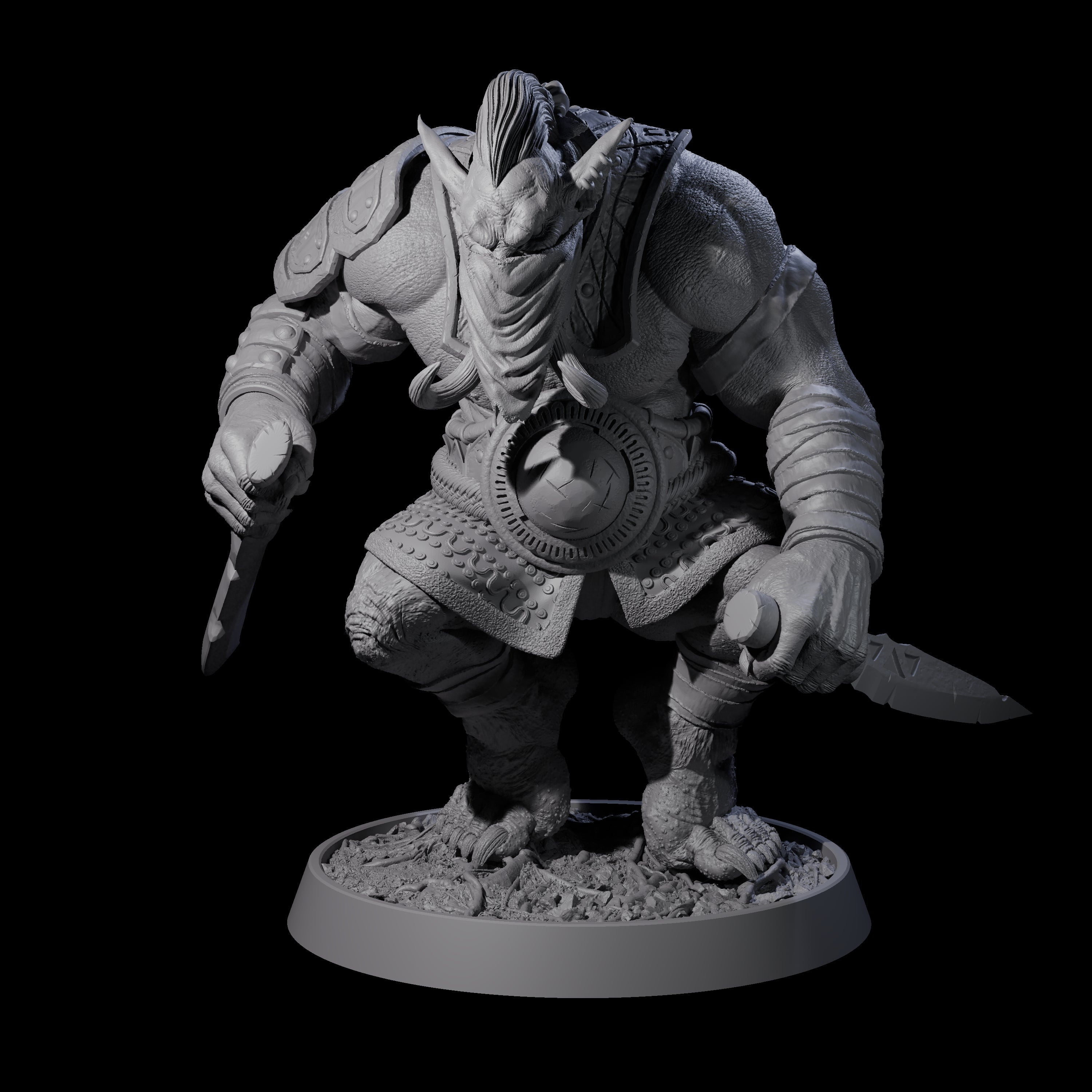 Athletic Tusked Hobgoblin L Miniature for Dungeons and Dragons, Pathfinder or other TTRPGs