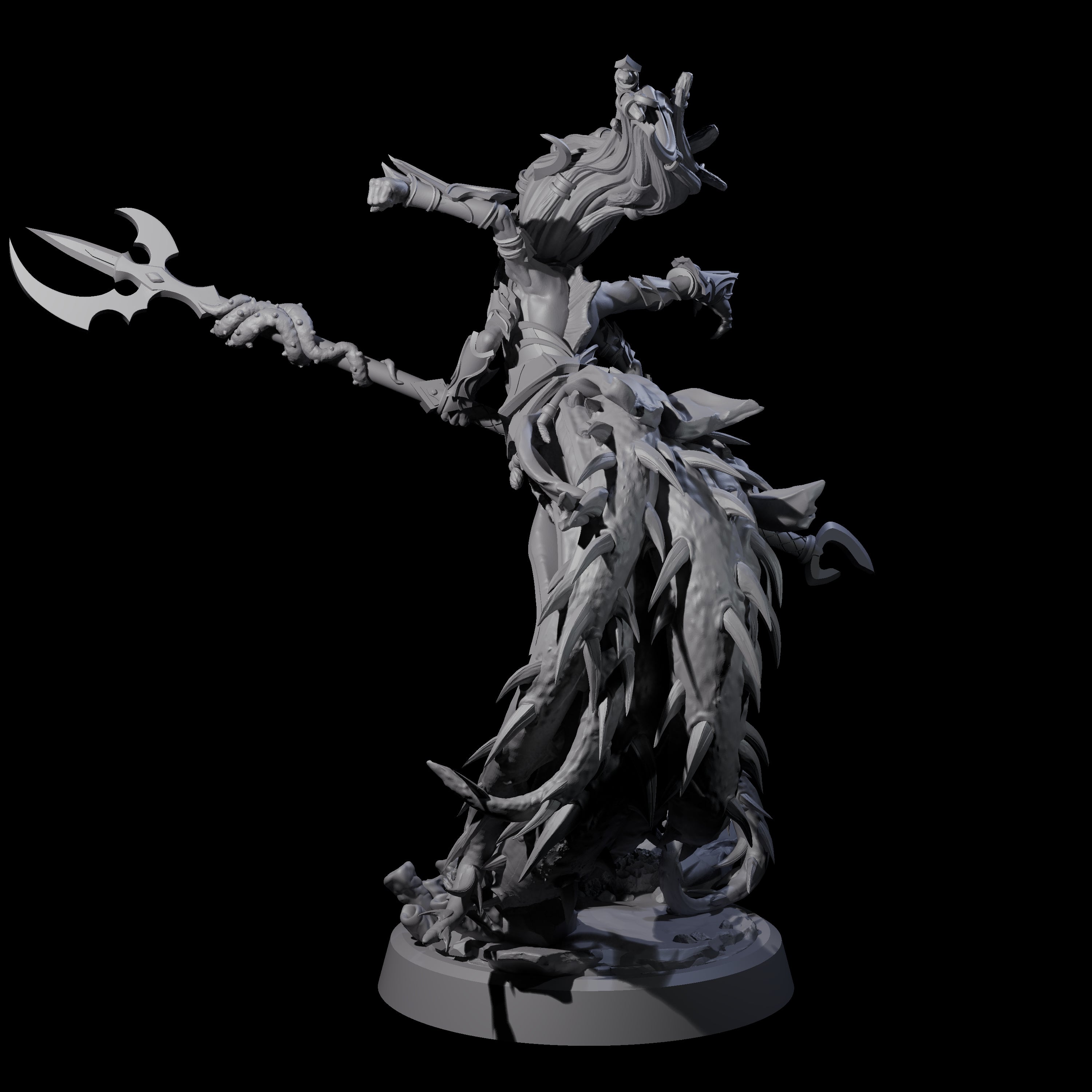 Attacking Deepsea Lamia A Miniature for Dungeons and Dragons, Pathfinder or other TTRPGs