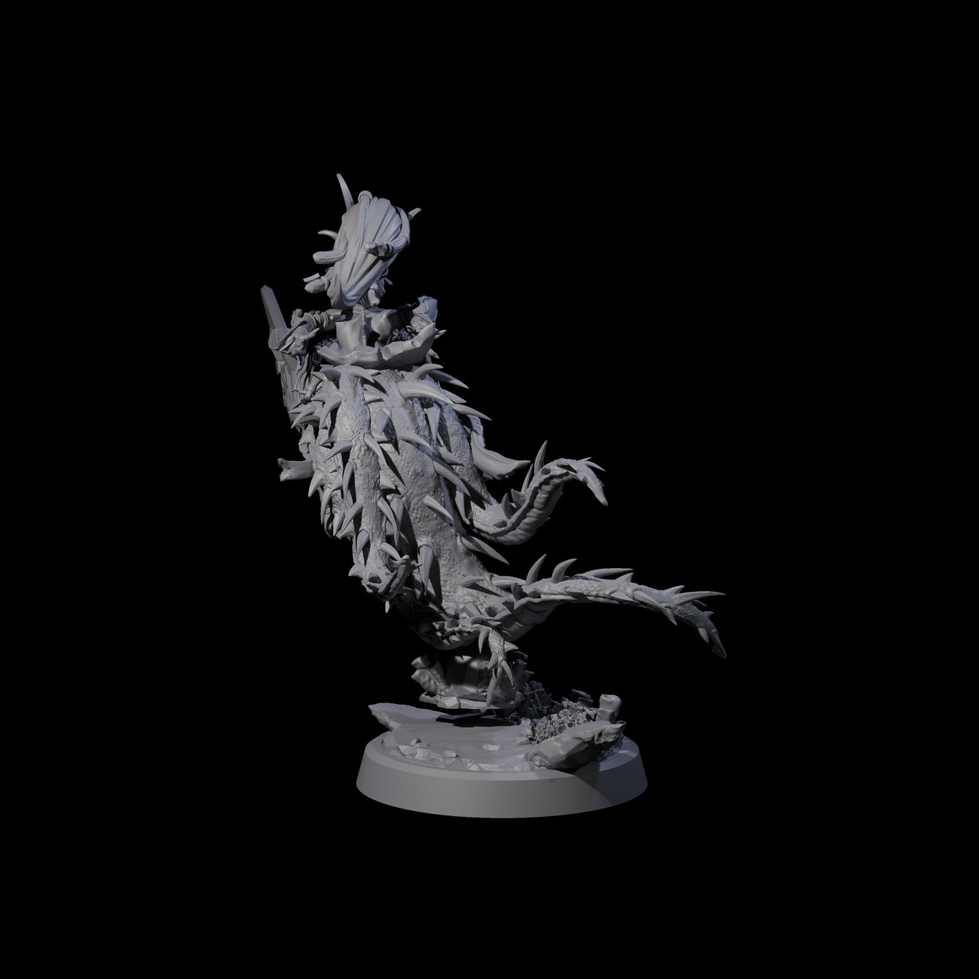 Attacking Deepsea Lamia C Miniature for Dungeons and Dragons, Pathfinder or other TTRPGs