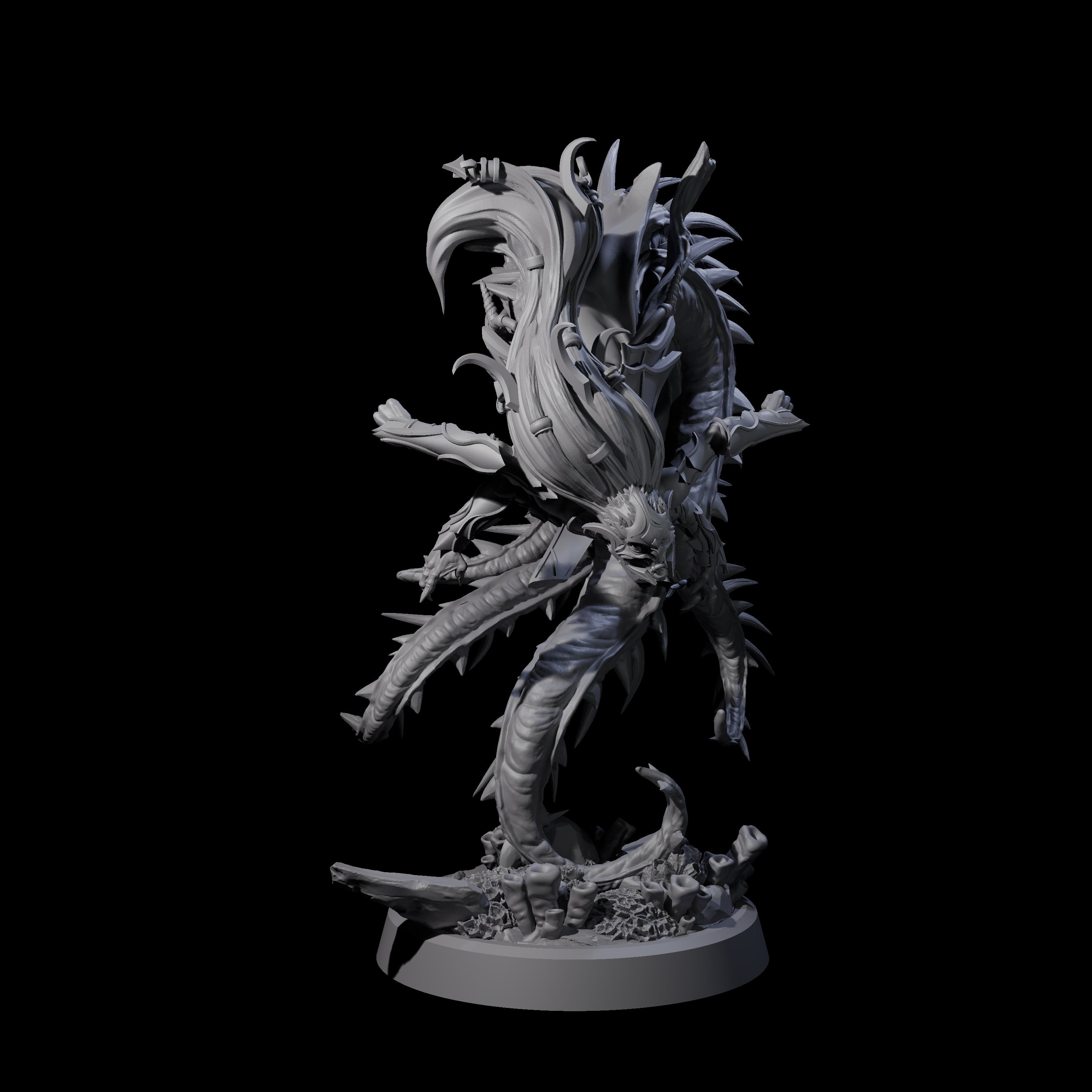 Attacking Deepsea Lamia D Miniature for Dungeons and Dragons, Pathfinder or other TTRPGs