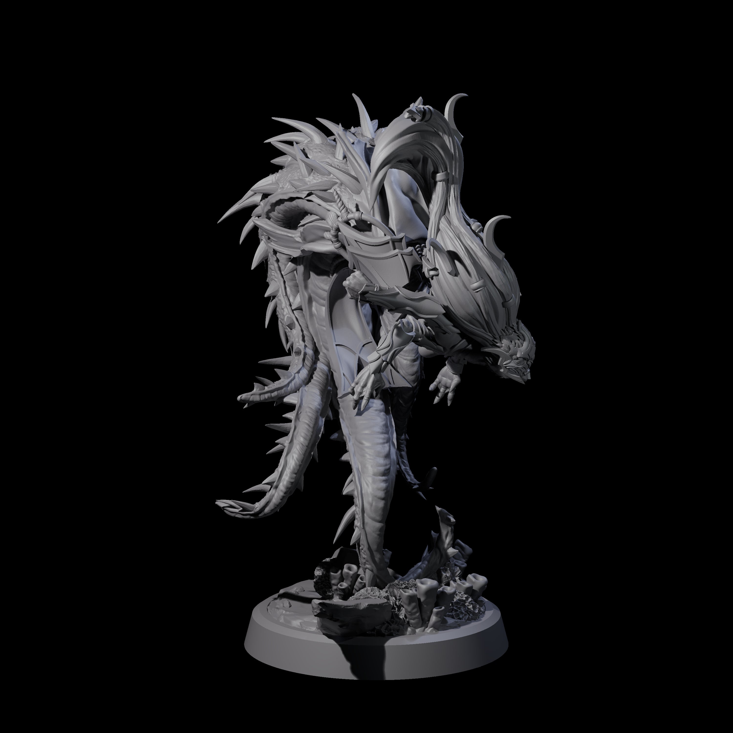 Attacking Deepsea Lamia D Miniature for Dungeons and Dragons, Pathfinder or other TTRPGs