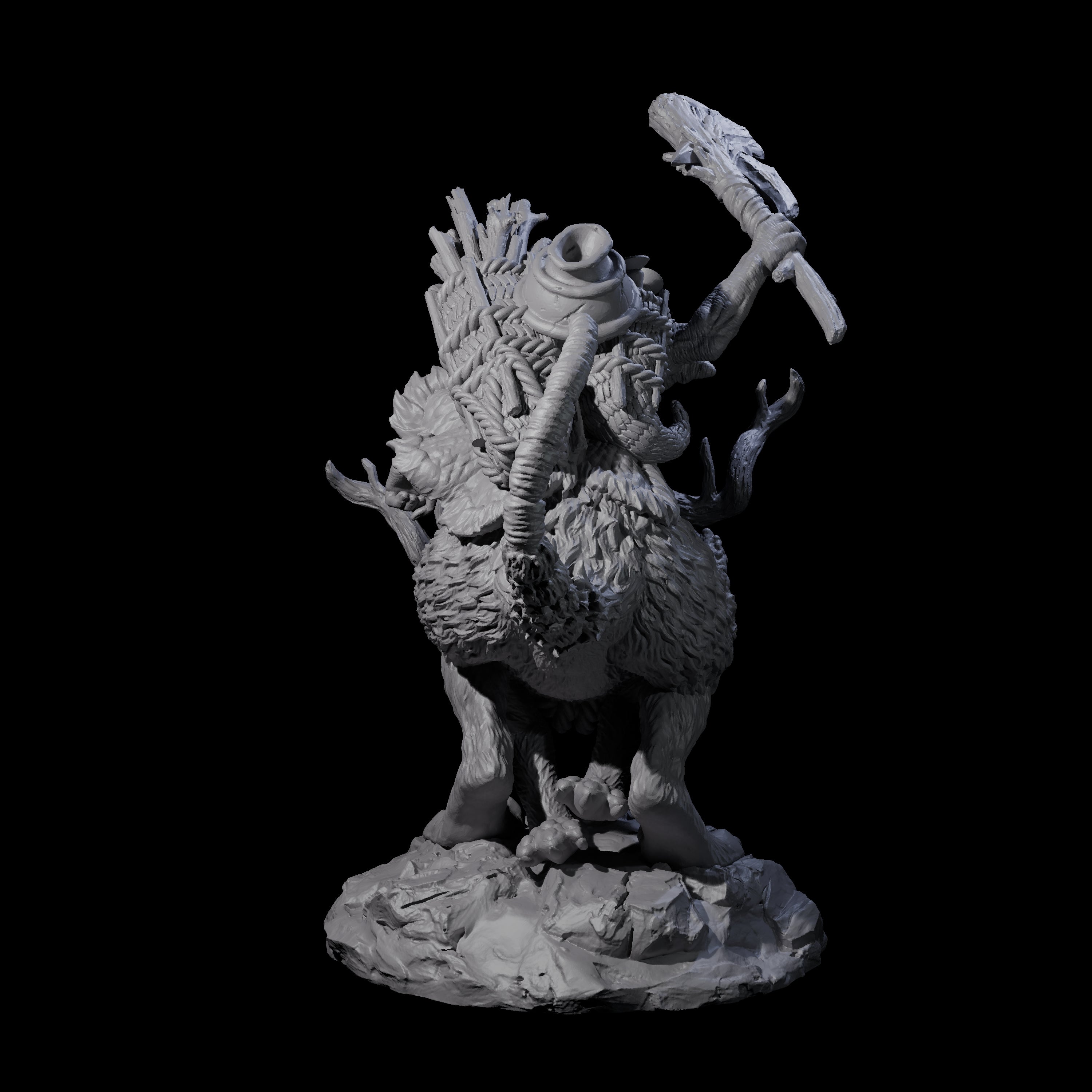Attacking Goblin on Jackalope B Miniature for Dungeons and Dragons, Pathfinder or other TTRPGs