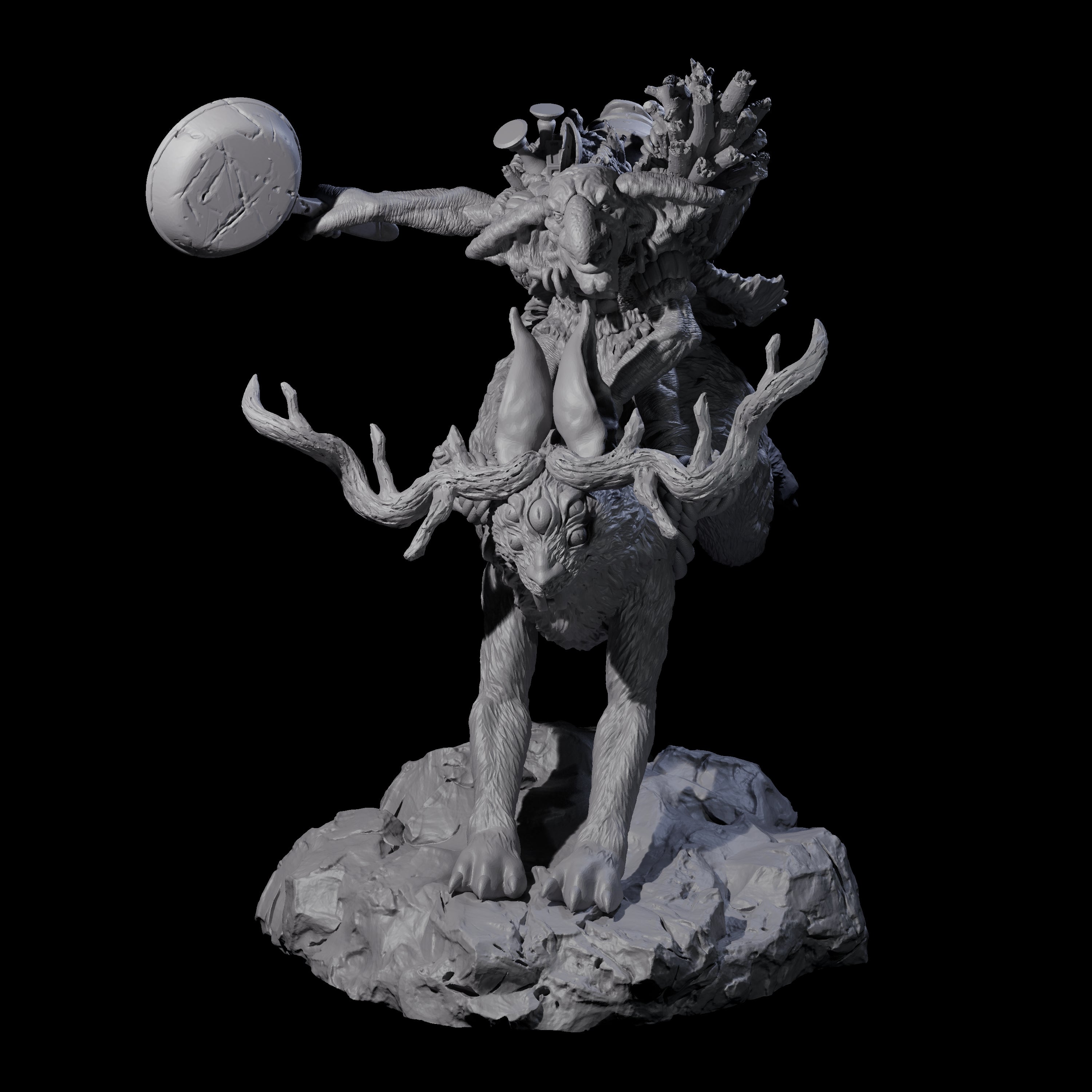 Attacking Goblin on Jackalope D Miniature for Dungeons and Dragons, Pathfinder or other TTRPGs