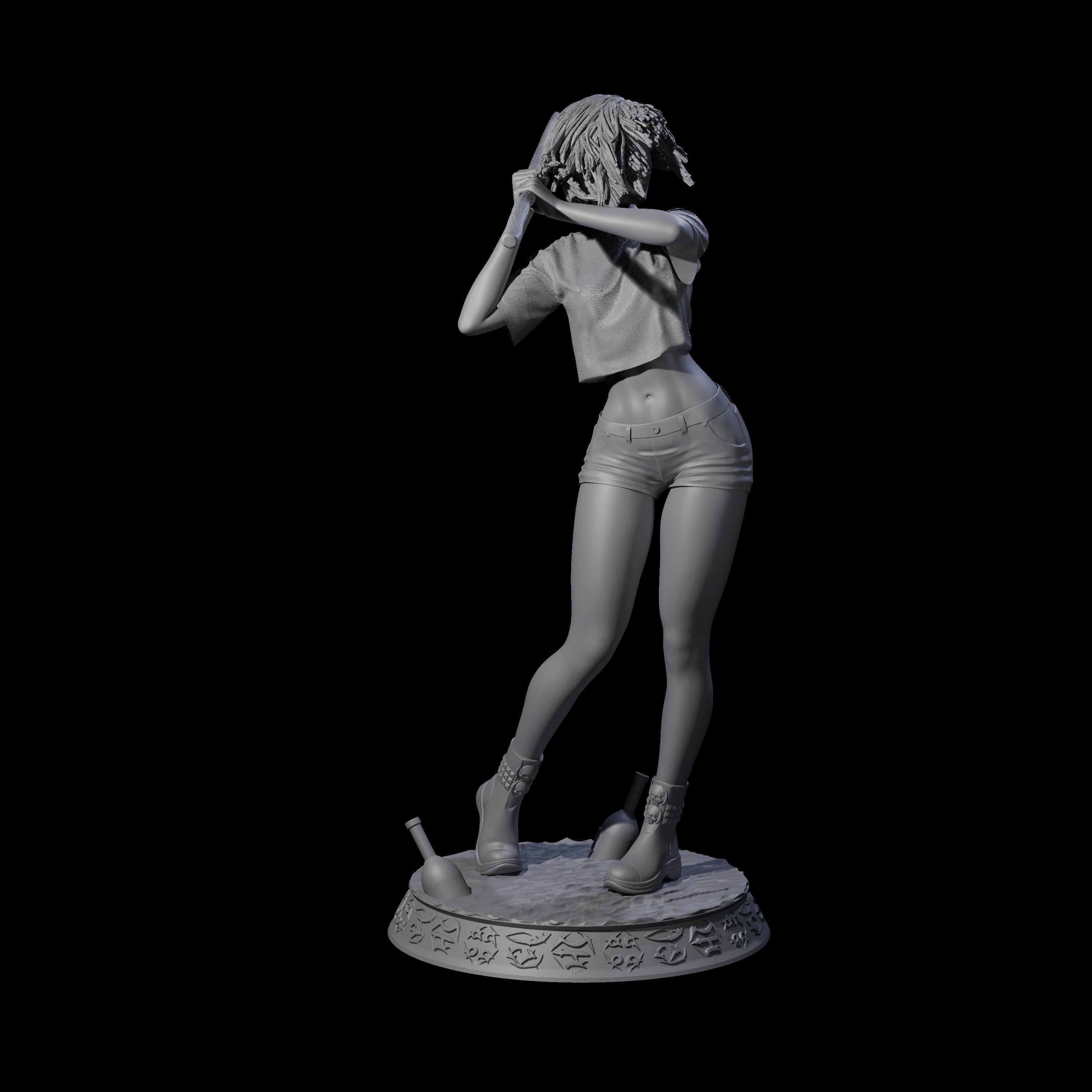 Aurora - Oar Swinging Heroine Miniature for Dungeons and Dragons, Pathfinder or other TTRPGs