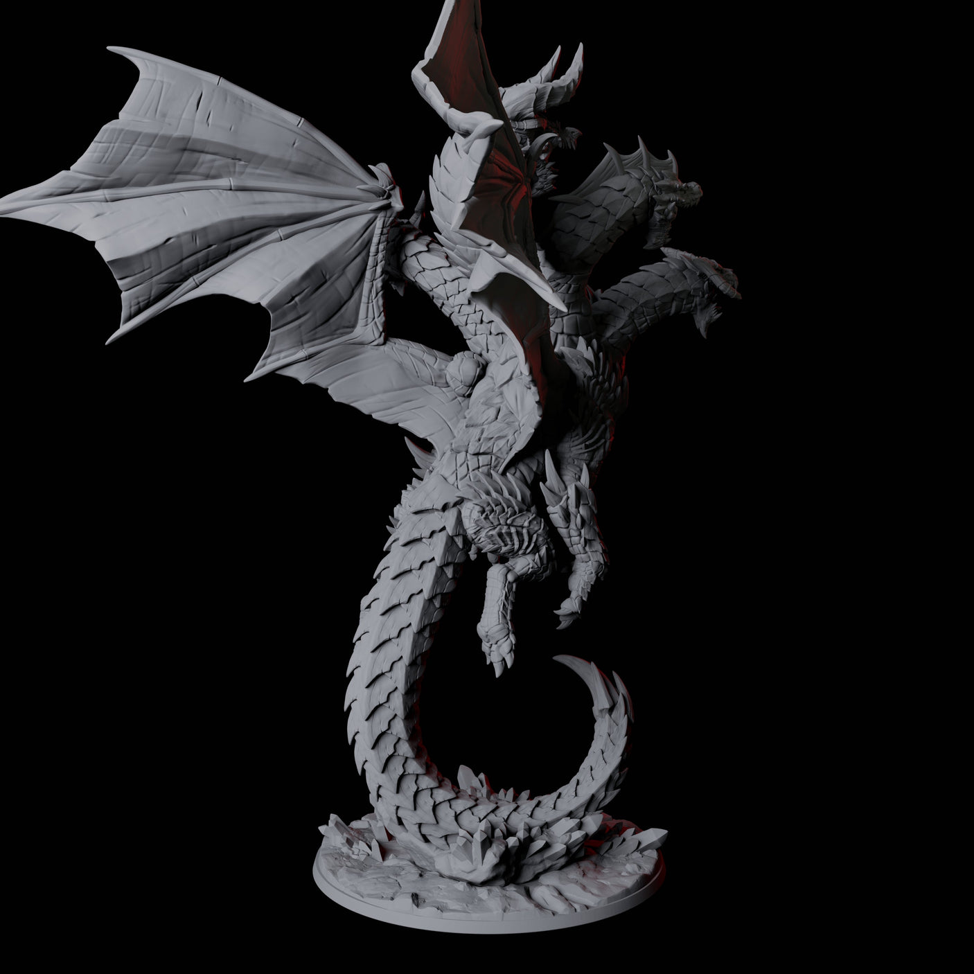 Avatar of Tiamat Miniature for Dungeons and Dragons, Pathfinder or other TTRPGs