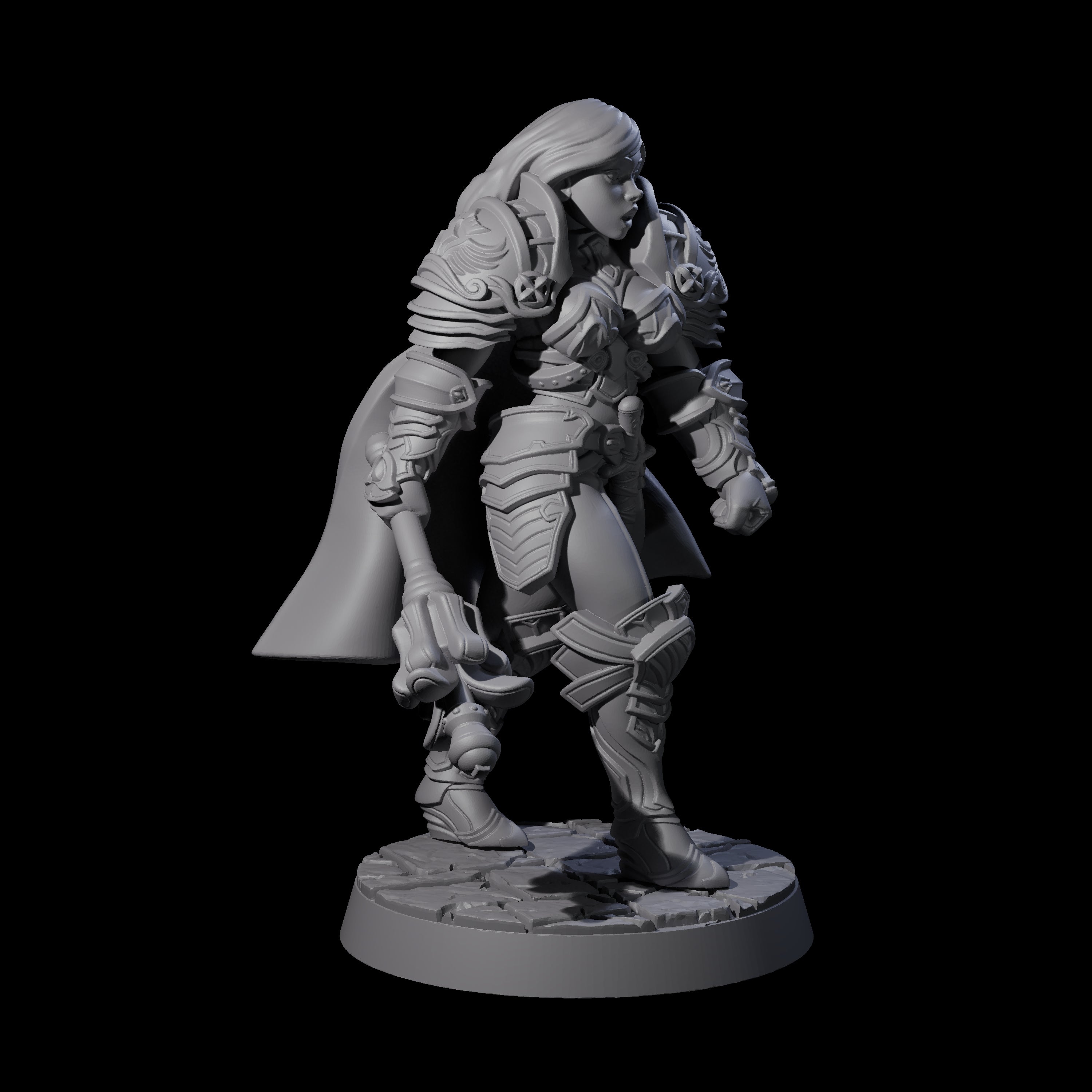 Awed Mace Fighter Miniature for Dungeons and Dragons, Pathfinder or other TTRPGs