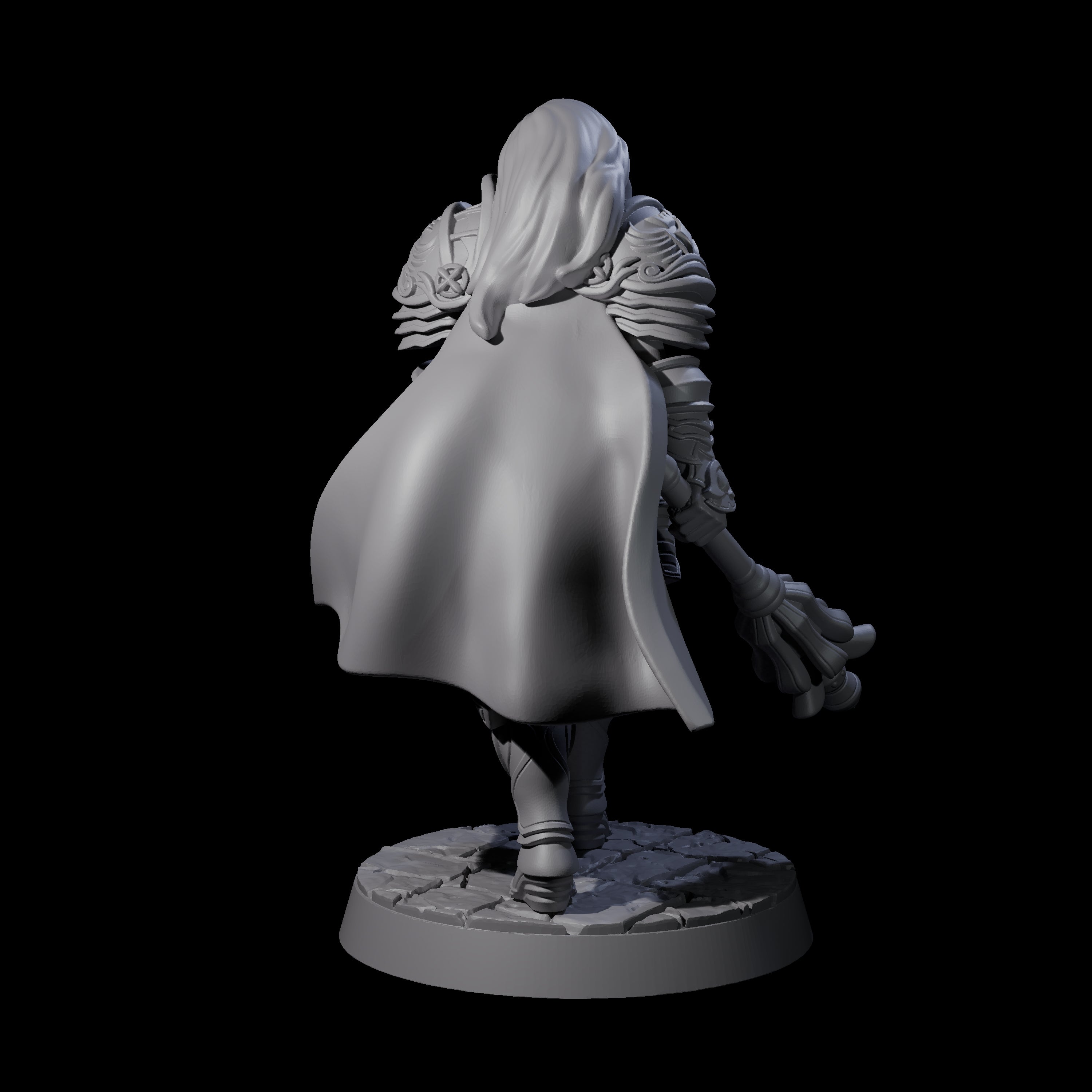 Awed Mace Fighter Miniature for Dungeons and Dragons, Pathfinder or other TTRPGs