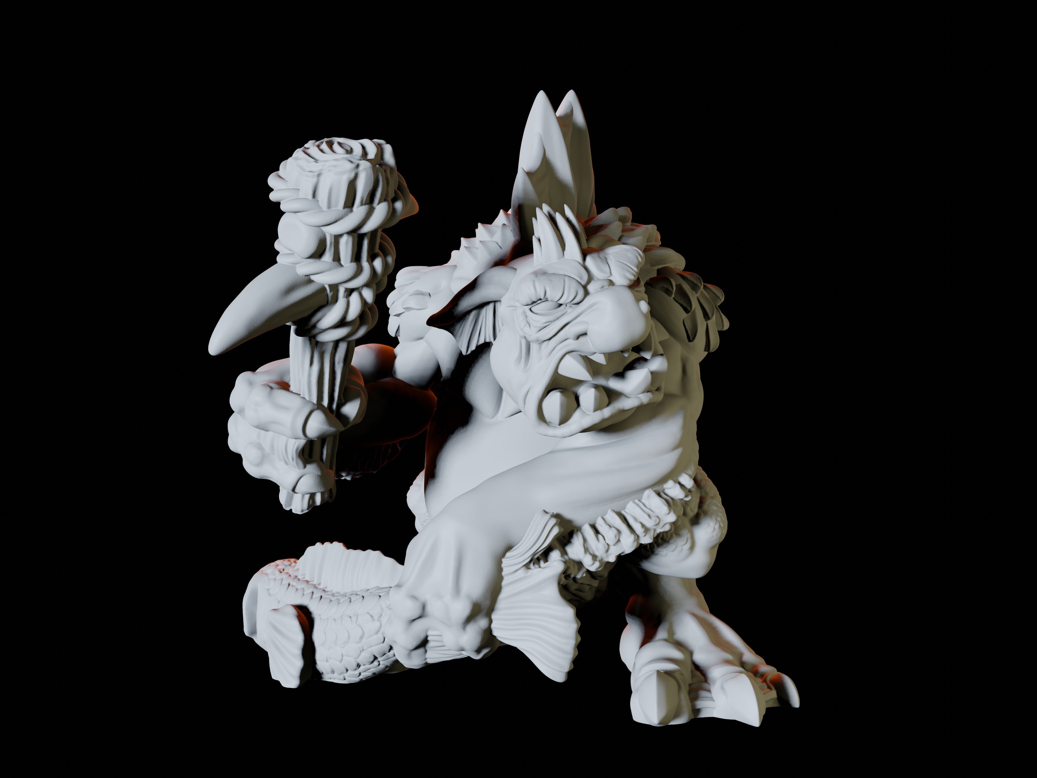 Axe Troll Miniature for Dungeons and Dragons - Myth Forged