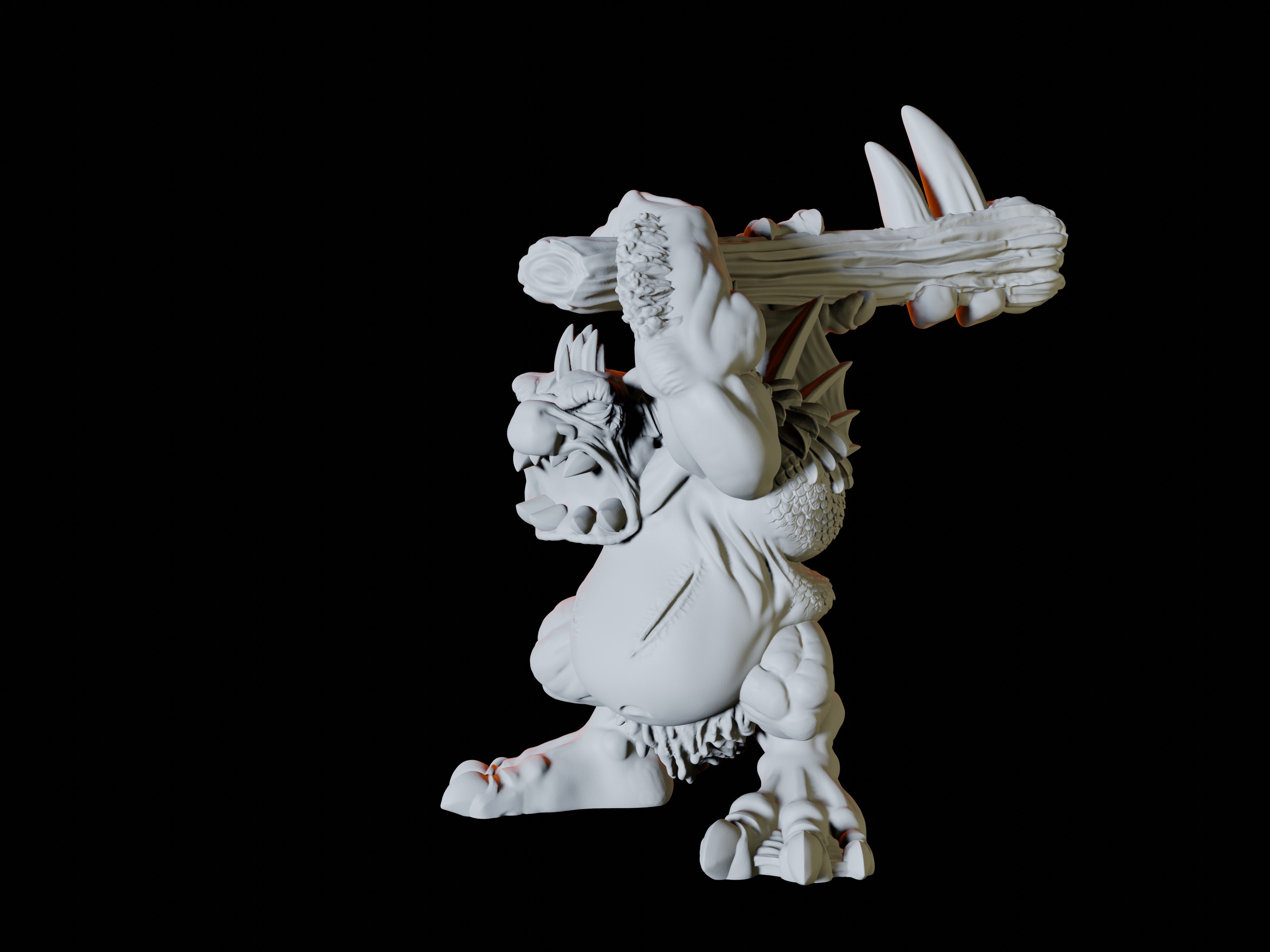 Axe Troll Miniature for Dungeons and Dragons - Myth Forged