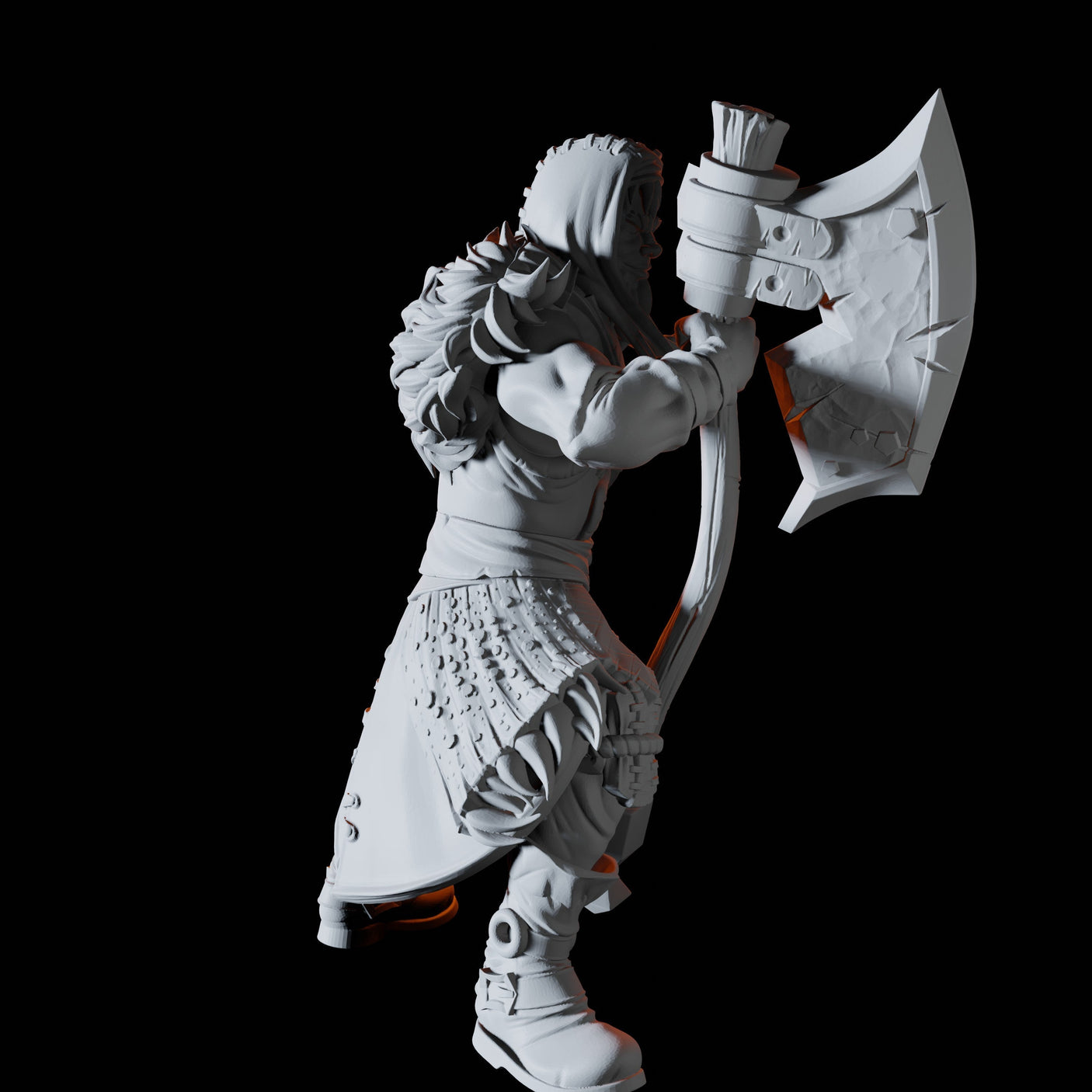 Axe Wielding Bandit Miniature for Dungeons and Dragons, Pathfinder or other TTRPGs