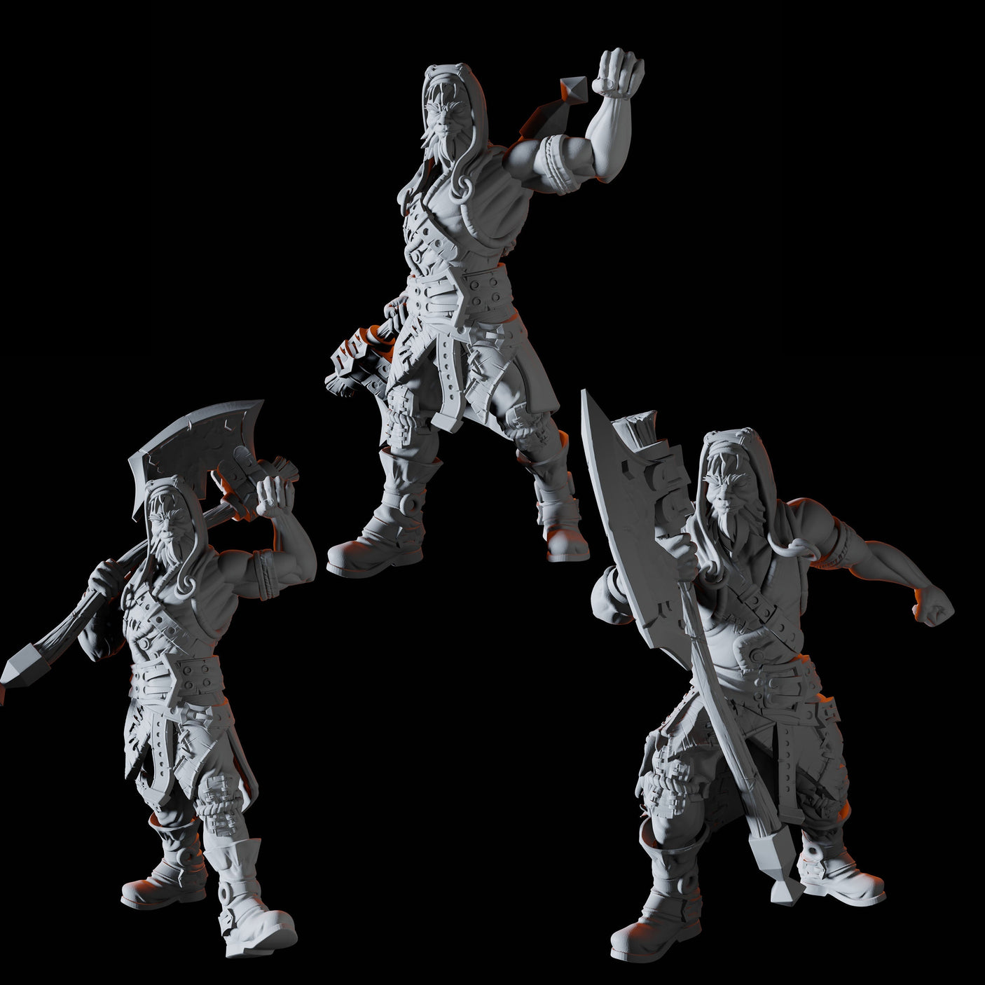 Axe Wielding Bandit Miniature for Dungeons and Dragons, Pathfinder or other TTRPGs
