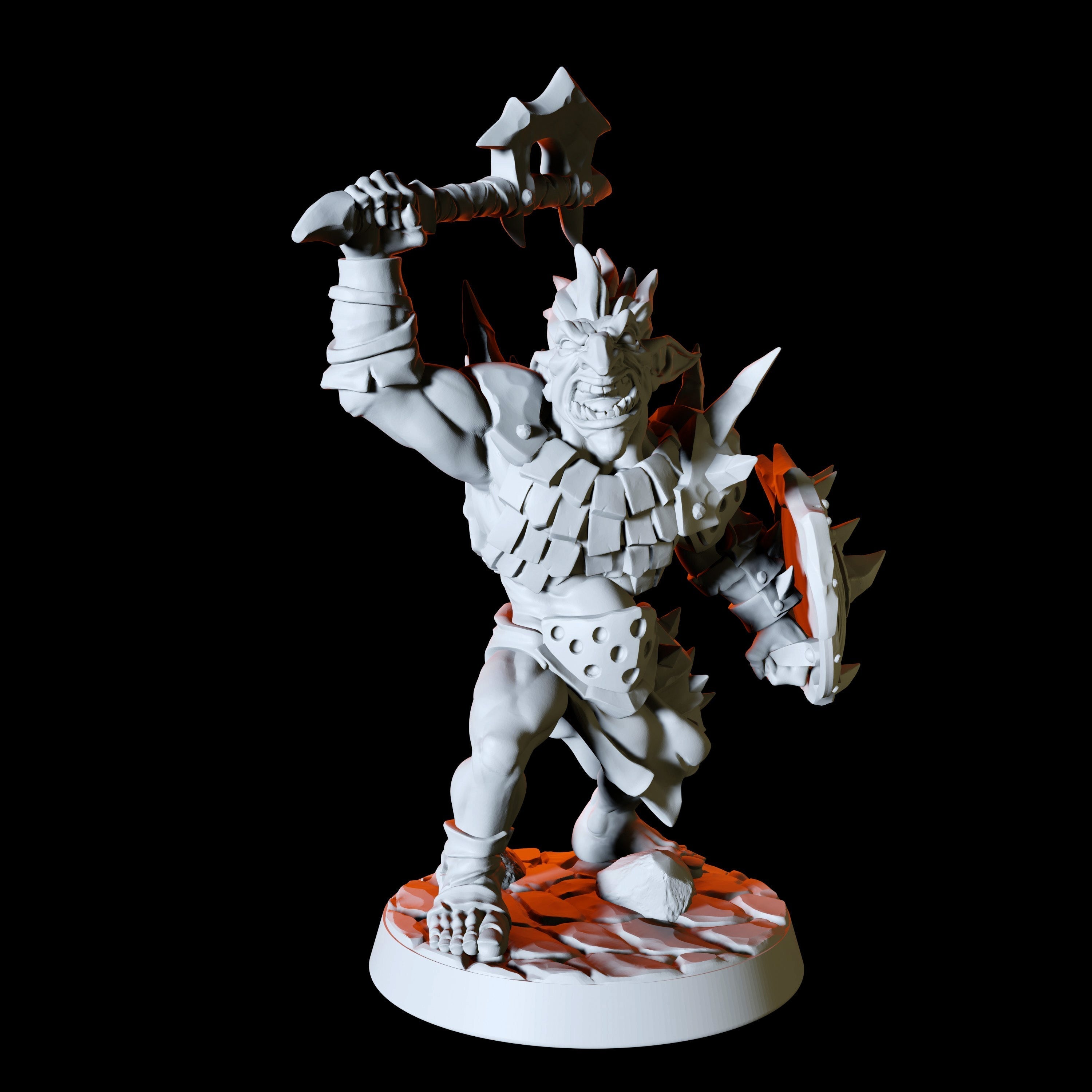 Axe and Shield Hobgoblin Miniature for Dungeons and Dragons, Pathfinder or other TTRPGs
