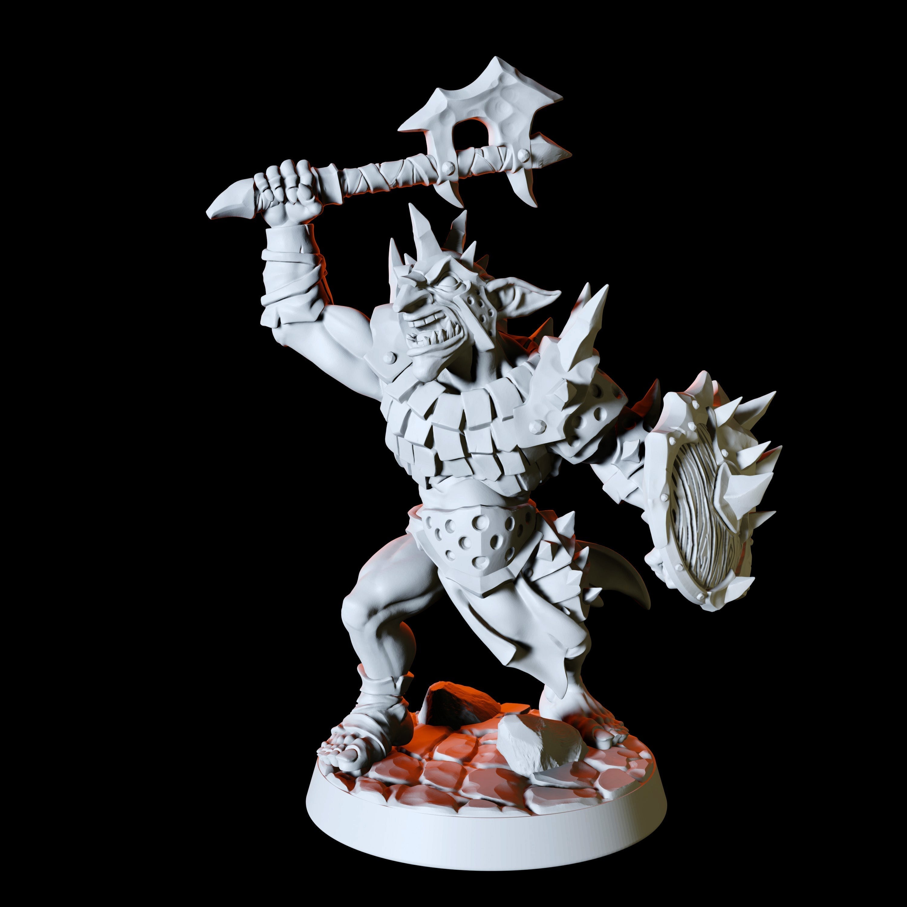 Axe and Shield Hobgoblin Miniature for Dungeons and Dragons, Pathfinder or other TTRPGs